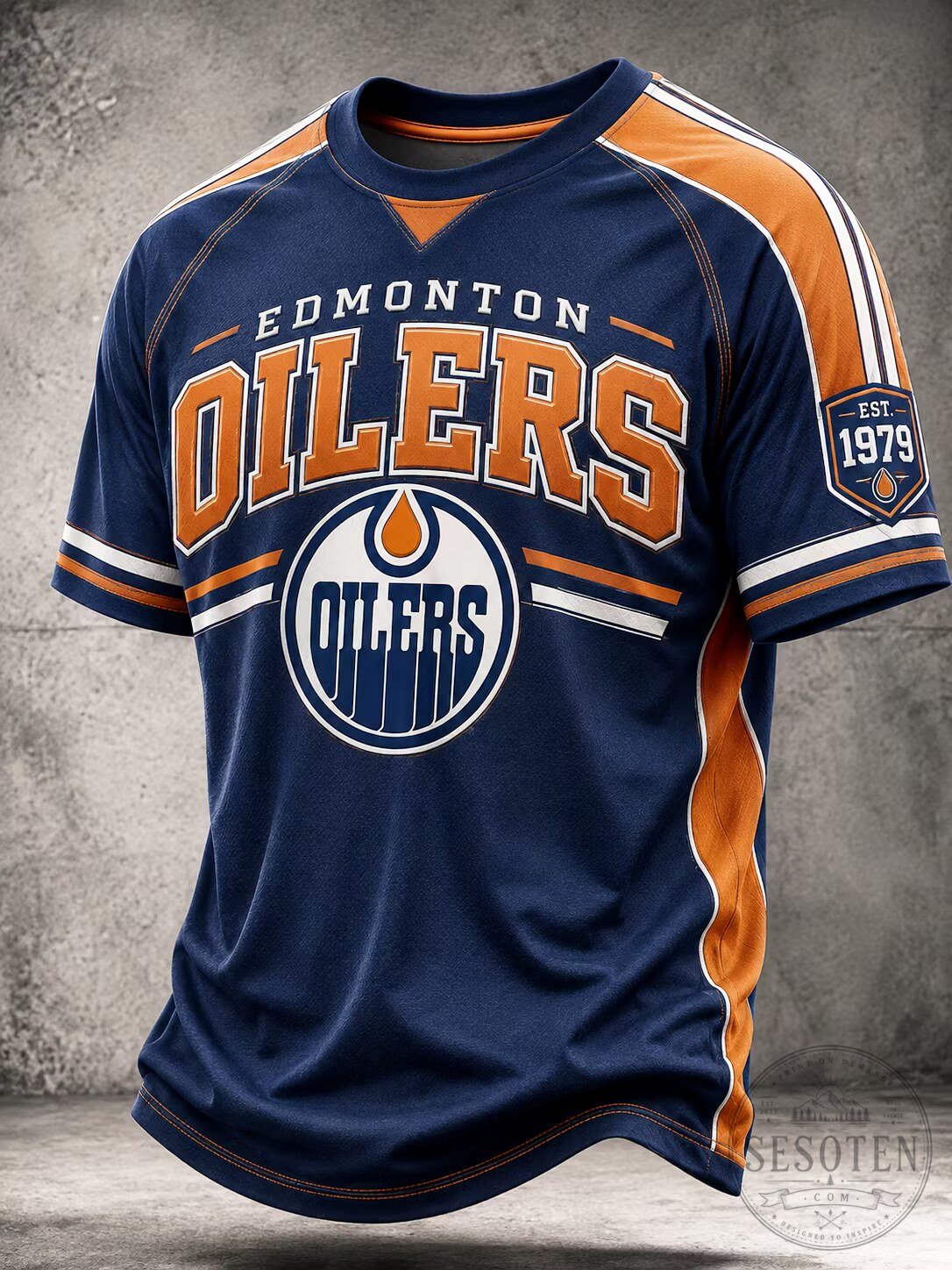 Edmonton Oilers Ice Hockey Team Fan Apparel T-Shirt