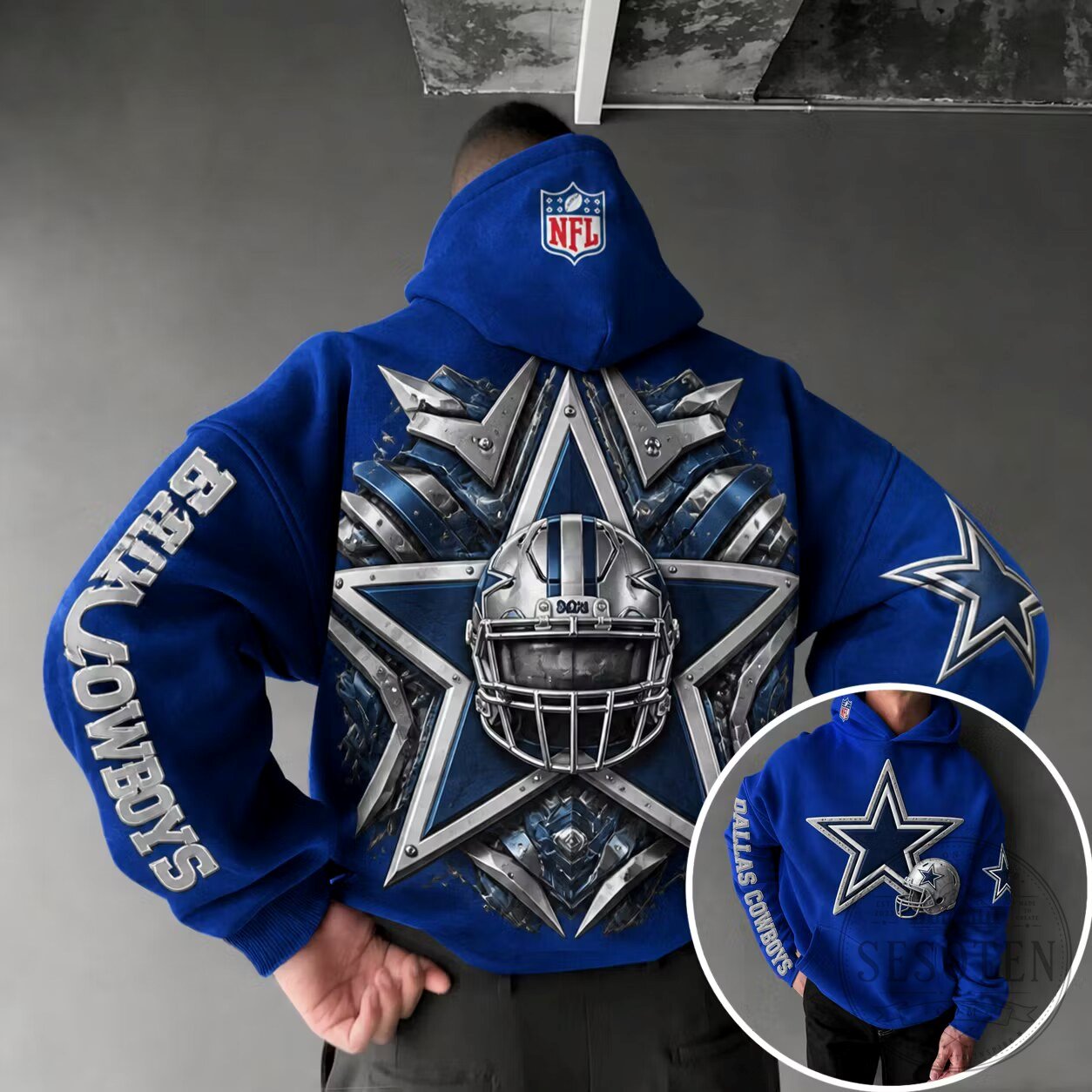 Dallas Cowboys National Football League Blue Star Logo Hoodie