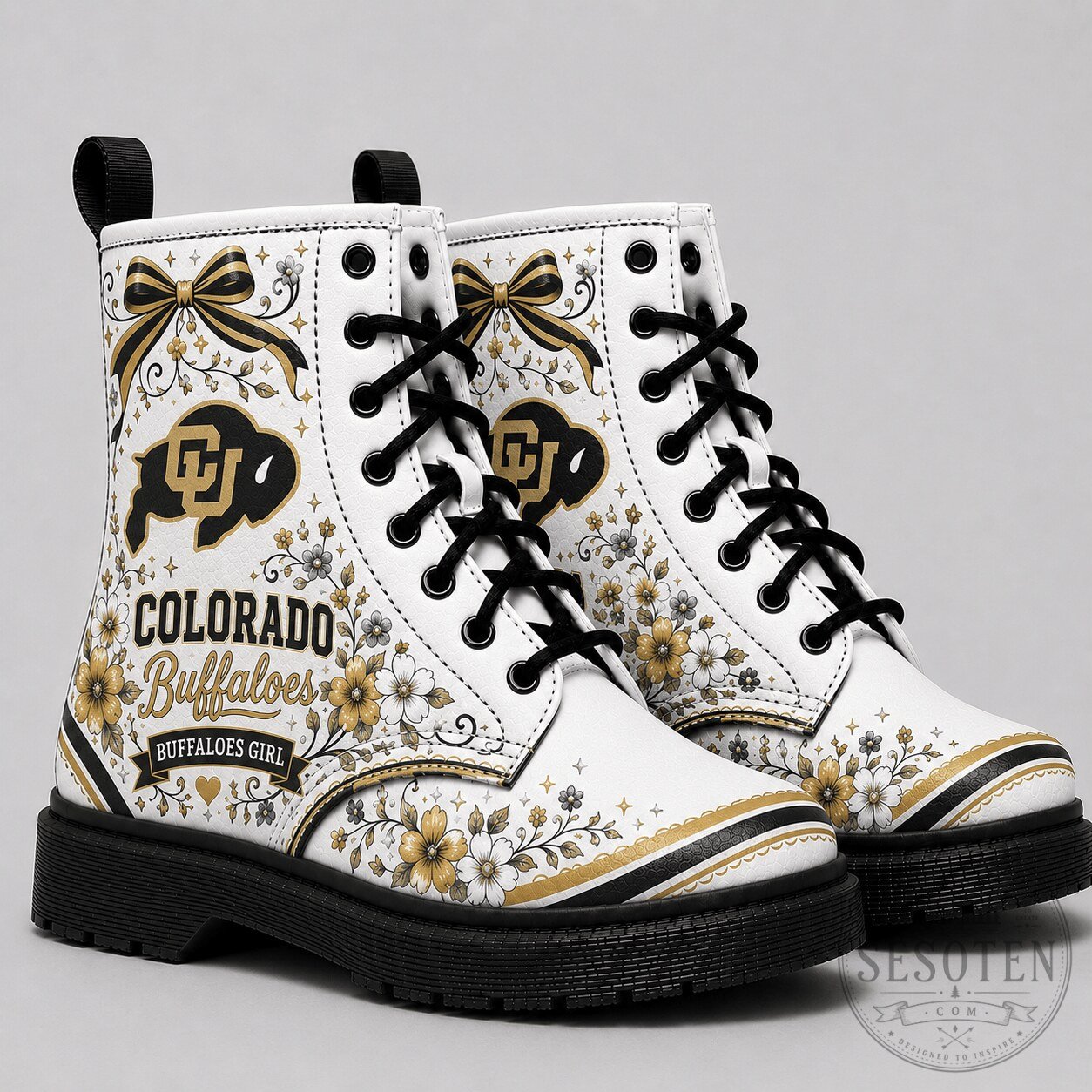 Colorado Buffaloes Floral Game Day Boots for Women