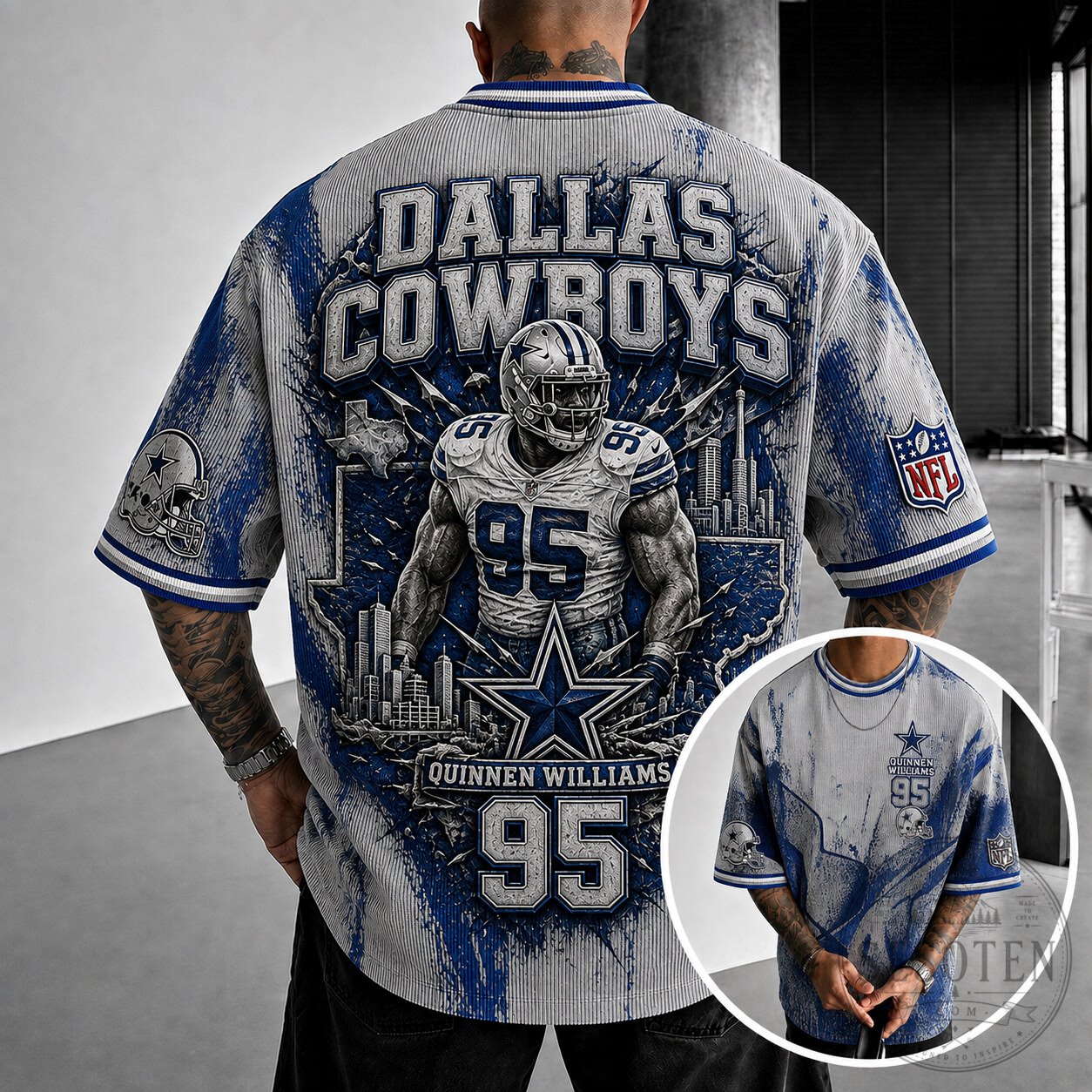 Dallas Cowboys Quinnen Williams Number 95 NFL Football Jersey
