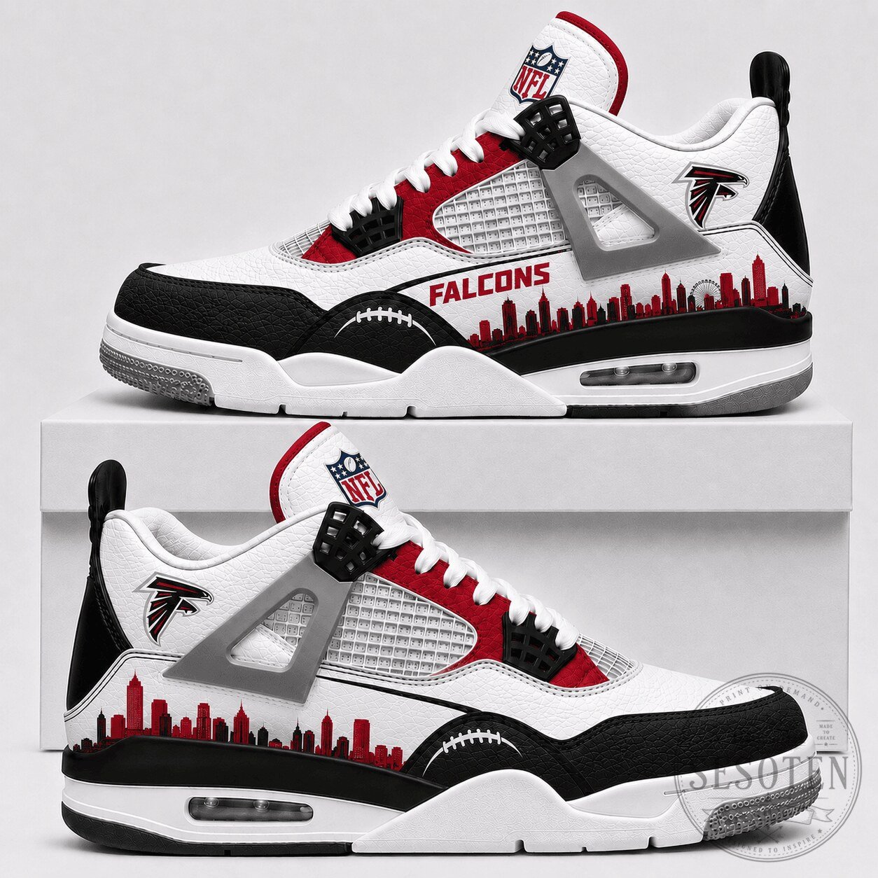 Atlanta Falcons National Football League Skyline Custom Shoes