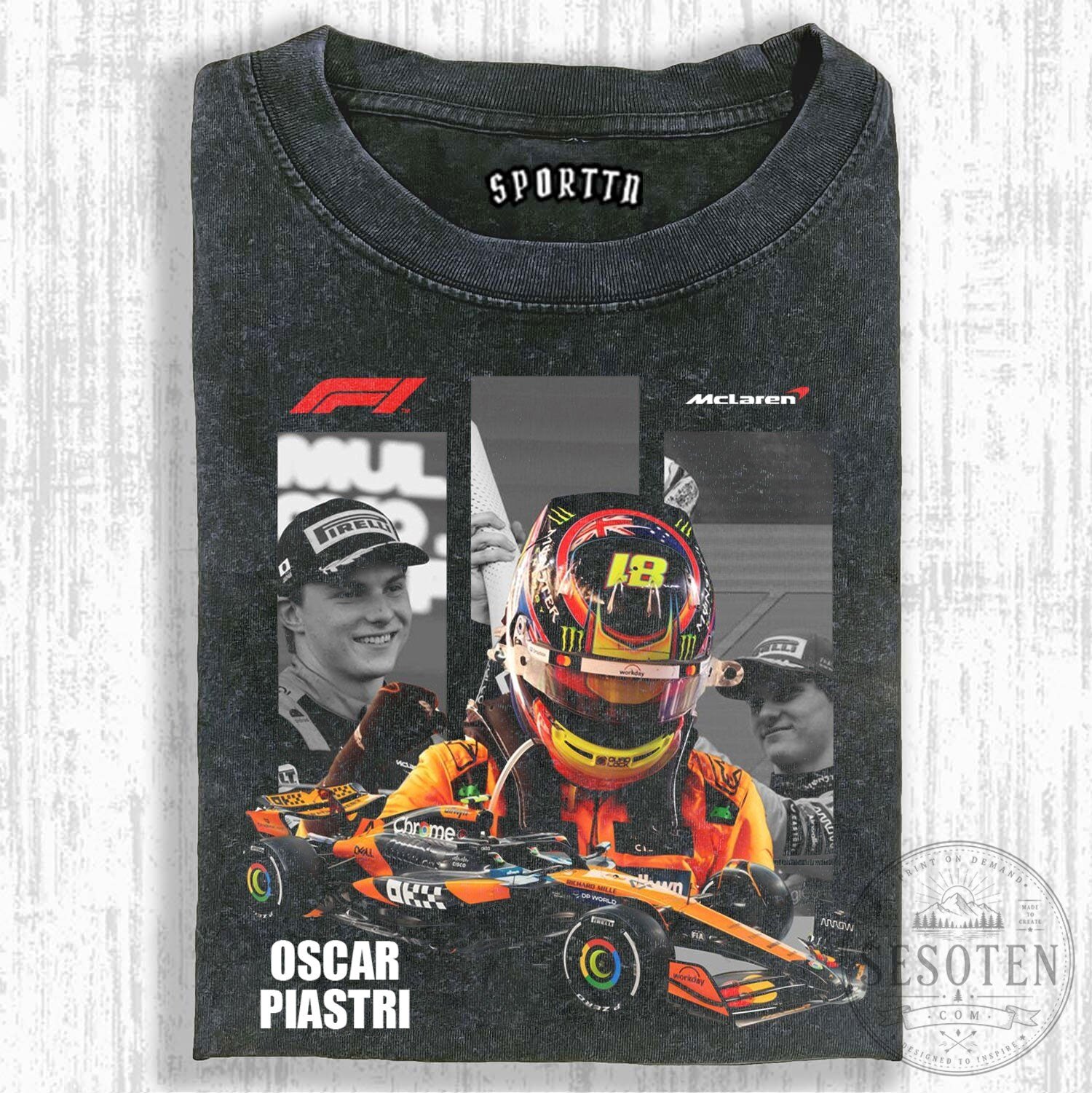 Oscar Piastri McLaren Formula 1 Racing Driver T-Shirt