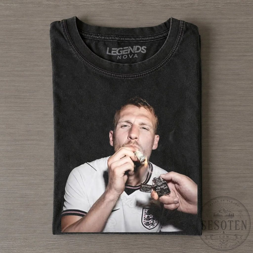 Harry Kane England Footballer Smoking Money Cigar Funny Black T-Shirt Harry Kane England Footballer Smoking Money Cigar Funny Black T-Shirt