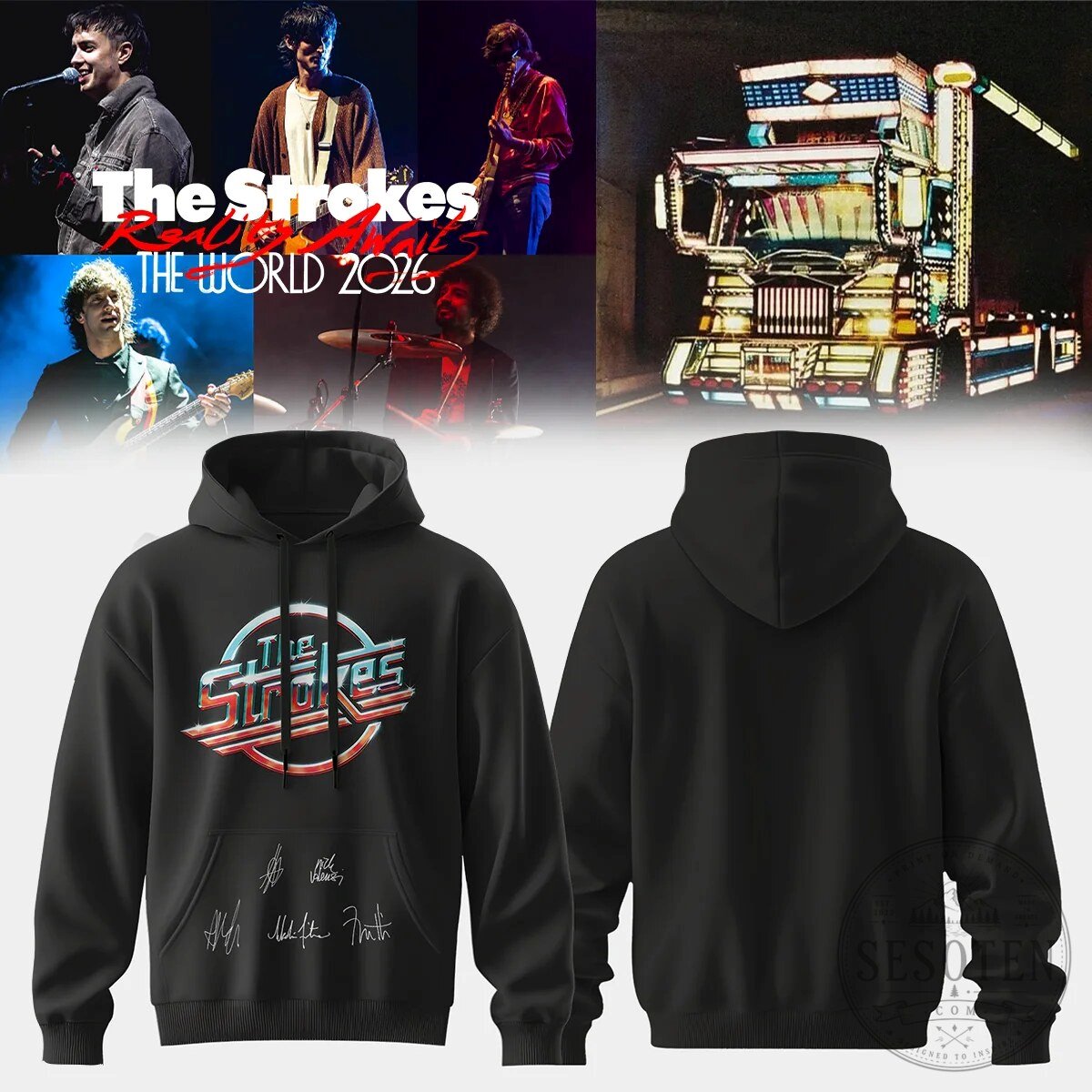 Limited Edition Signature Hoodie for The Strokes Reality Awaits World Tour 2026