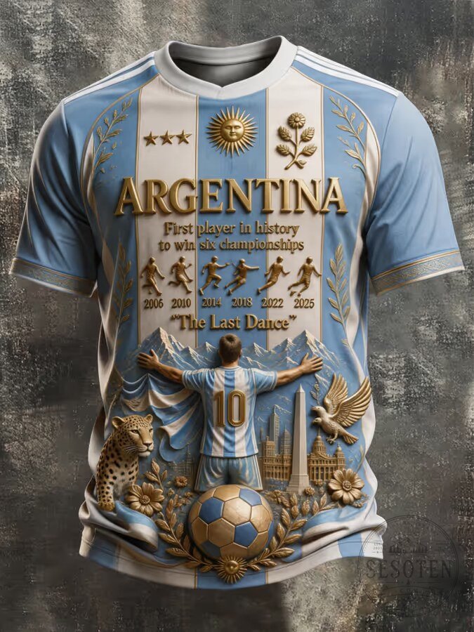 Argentina National Football Team Lionel Messi The Last Dance Soccer Jersey