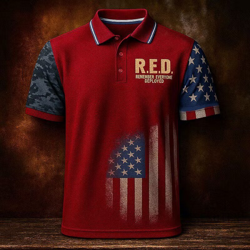 Red Friday Remember Everyone Deployed Military Veteran Polo Shirt