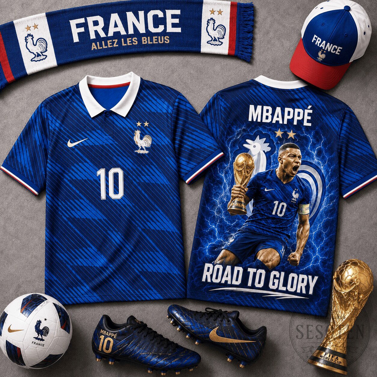 Kylian Mbappe France National Team Road To Glory Football Jersey