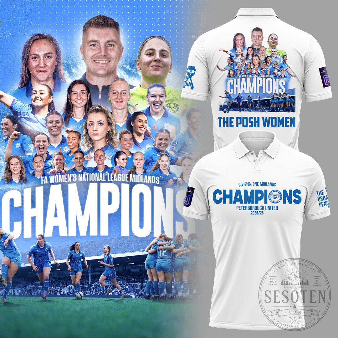 Peterborough United FA Women's National League Midlands Champions Polo Shirt 2 Peterborough United FA Women's National League Midlands Champions Polo Shirt