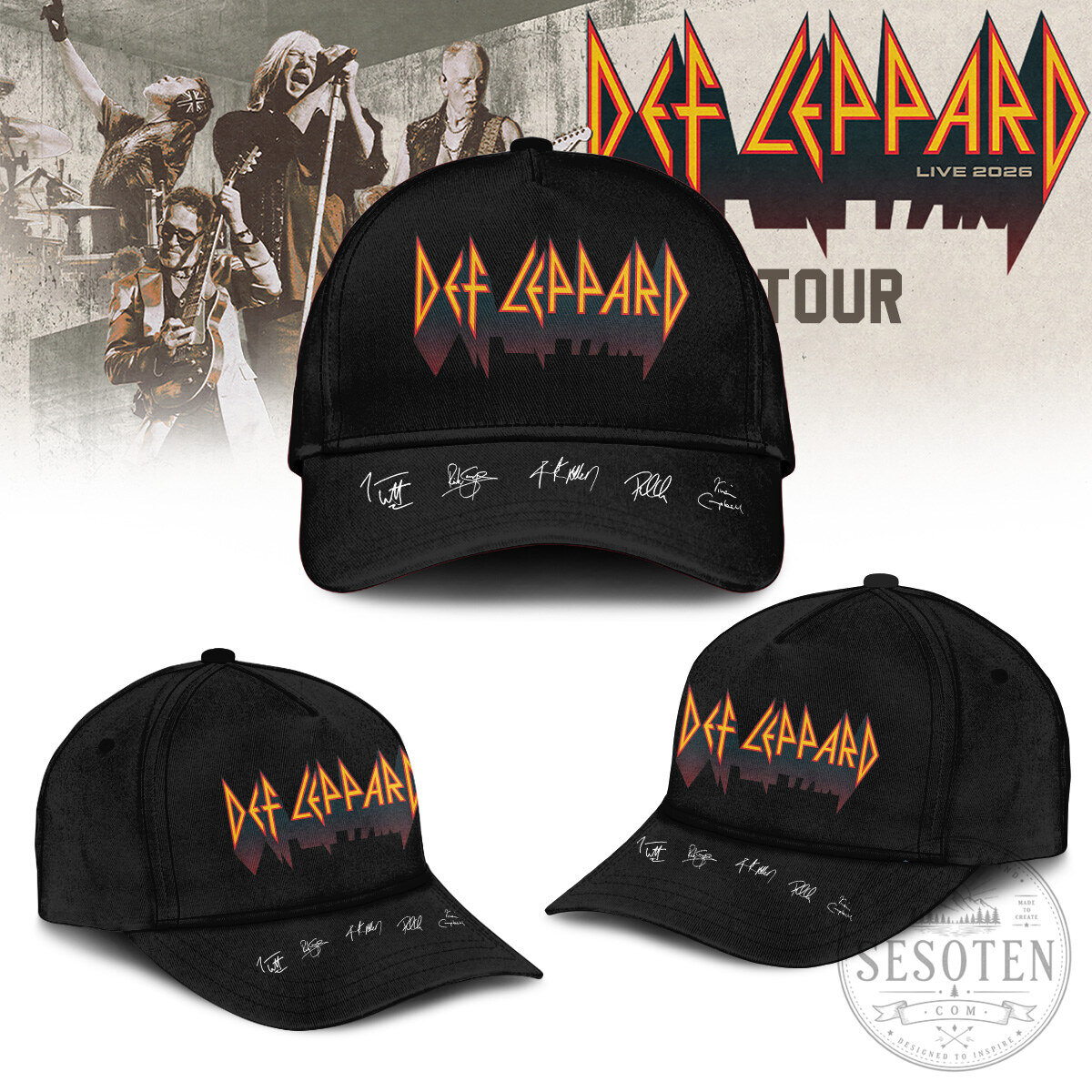 Def Leppard Live 2026 Tour Dates Concert Black Pullover Hoodie 7 Def Leppard Live 2026 Tour Dates Concert Black Pullover Hoodie