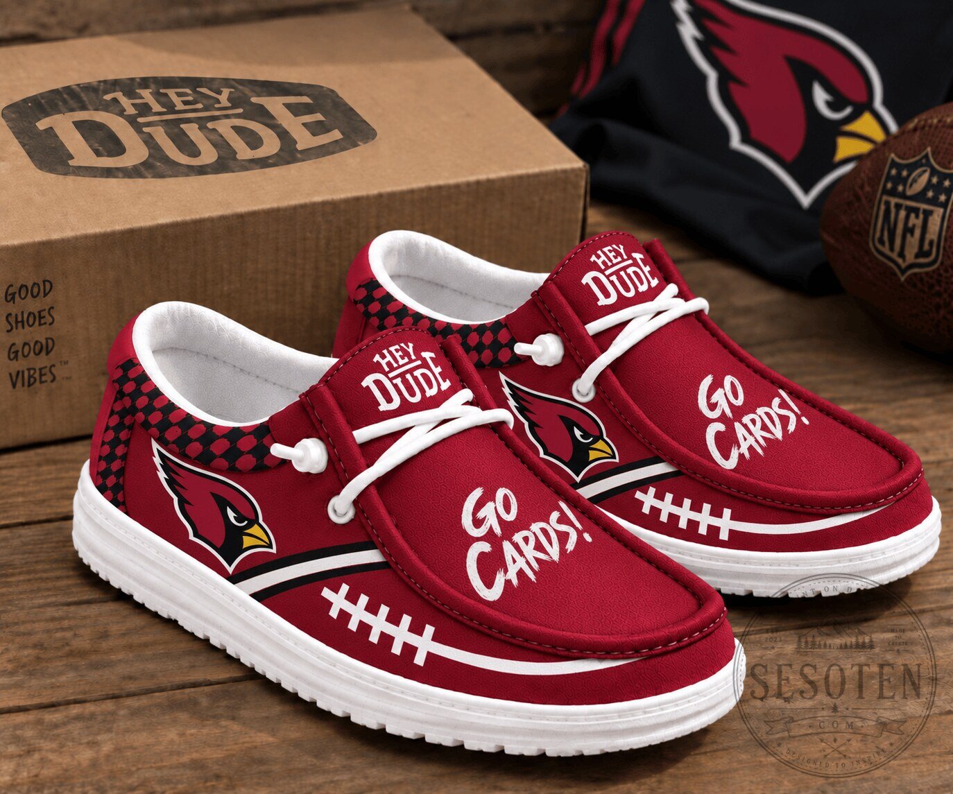 Arizona Cardinals Football Team Logo Hey Dude Style Shoes