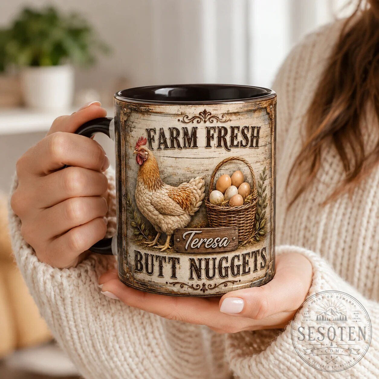 Farmers Farm Fresh Butt Nuggets Chicken and Eggs Personalized Coffee Mug 10 Farmers Farm Fresh Butt Nuggets Chicken and Eggs Personalized Coffee Mug