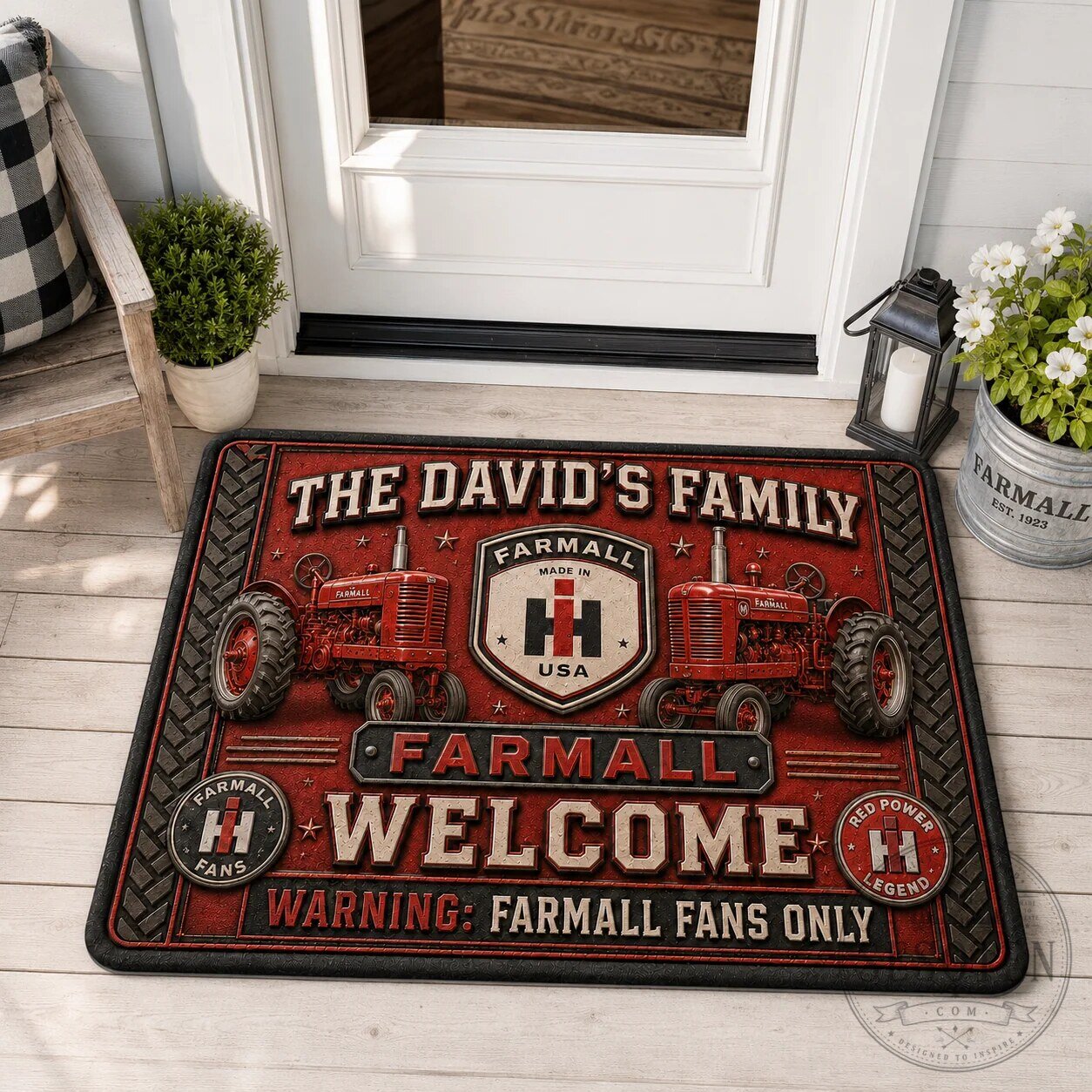 Farmall Tractor Welcome Doormat for Farmers and Farm Enthusiasts 7 Farmall Tractor Welcome Doormat for Farmers and Farm Enthusiasts