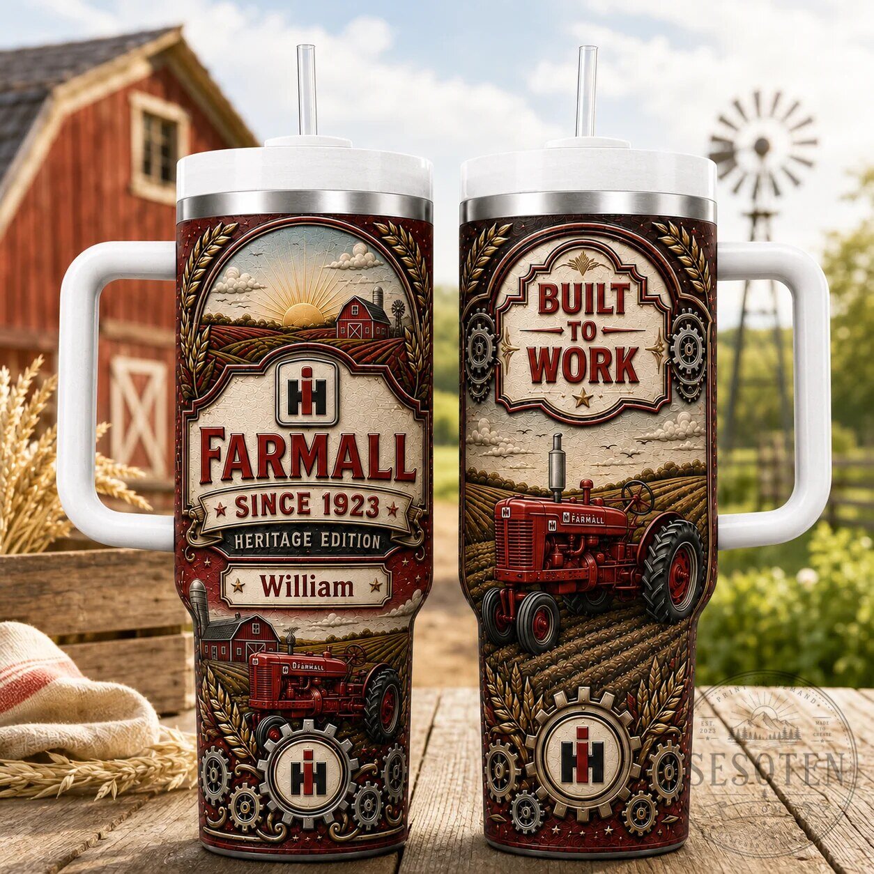Farmers Heritage Edition Personalized Farmall Built To Work Tumbler 7 Farmers Heritage Edition Personalized Farmall Built To Work Tumbler
