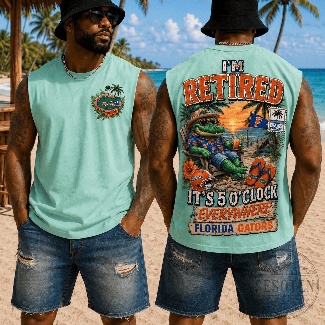 Florida Gators Retired In Paradise Tank Top Shirt
