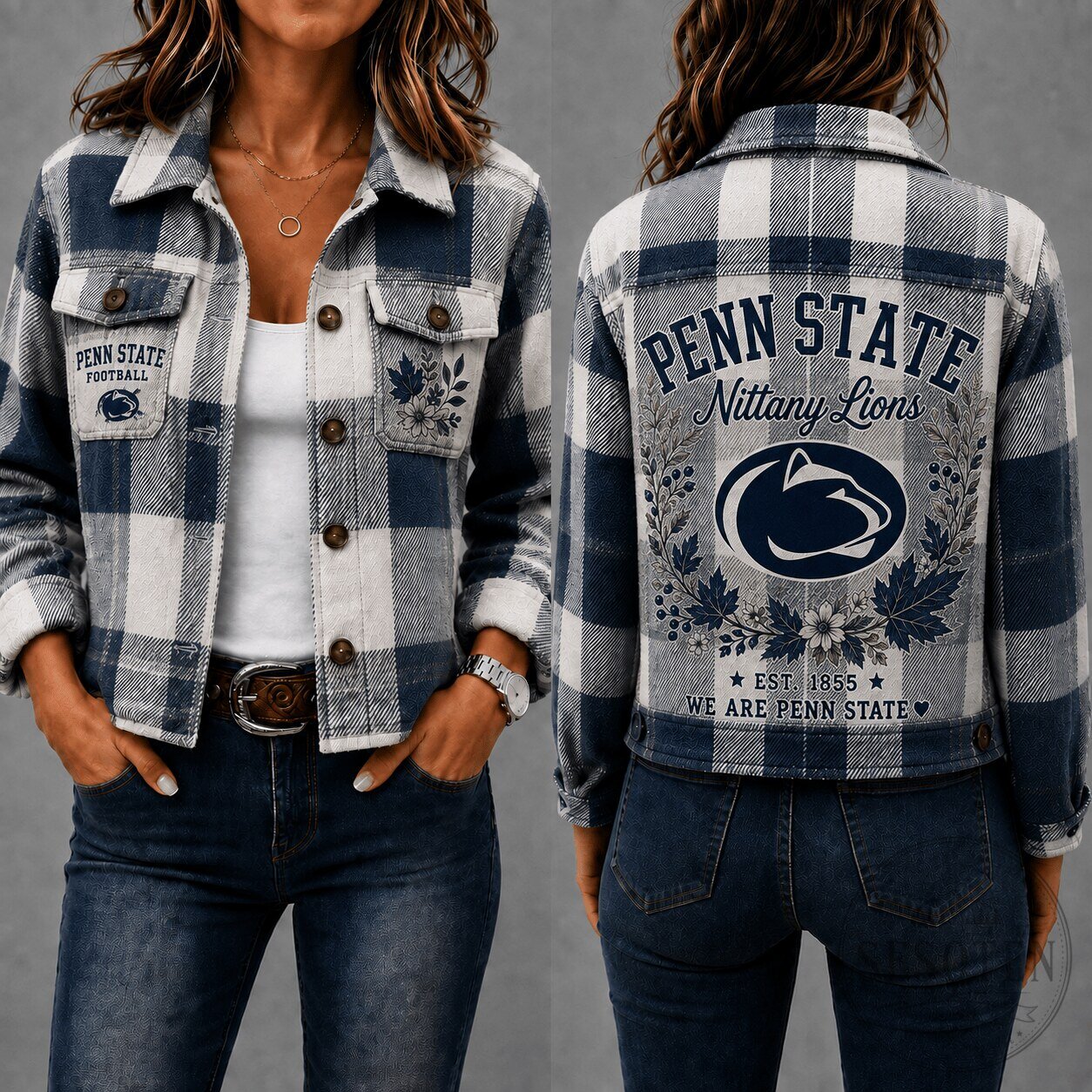 Penn State Nittany Lions Football Women's Flannel Jacket
