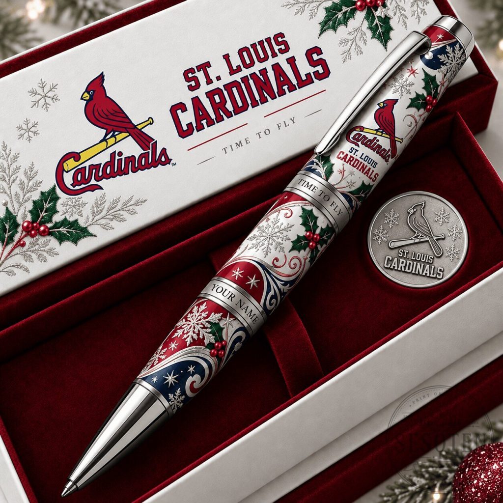 St. Louis Cardinals Christmas Ballpoint Pen Custom Engraved Gift St. Louis Cardinals Christmas Ballpoint Pen Custom Engraved Gift
