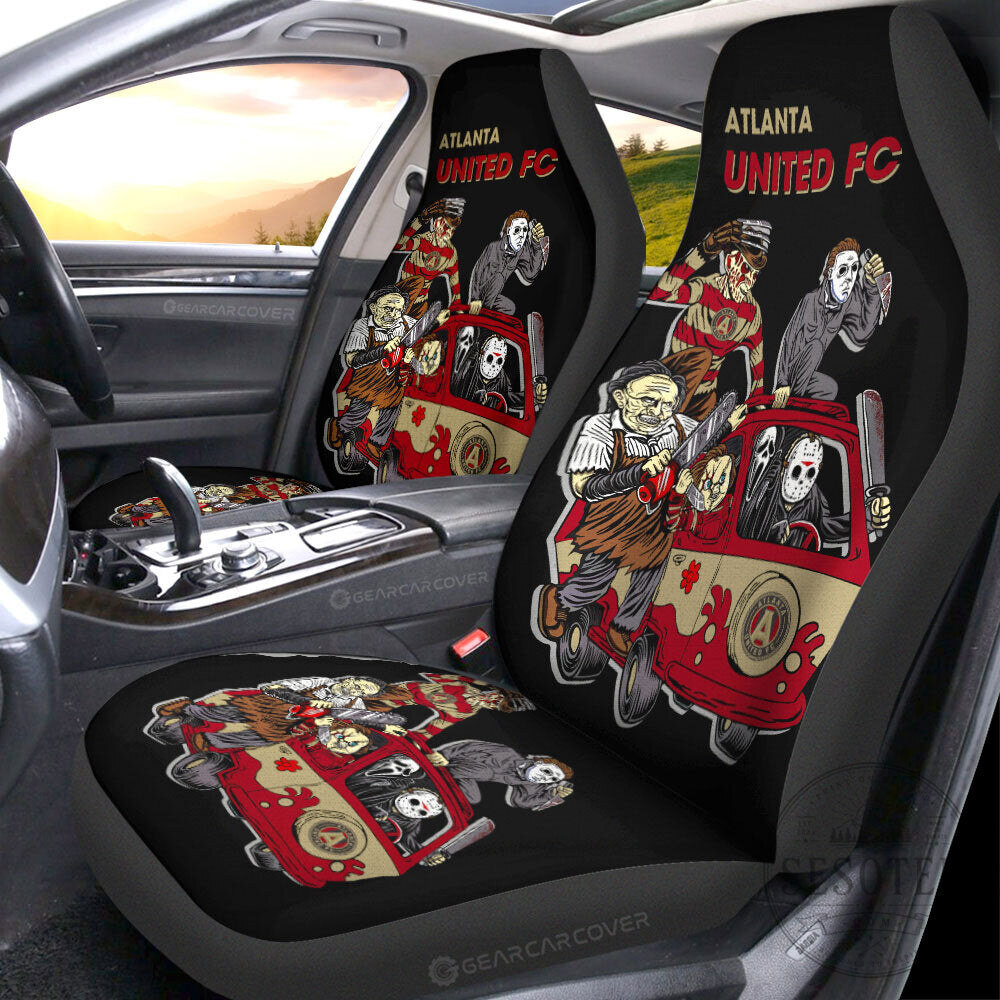 Atlanta United FC Horror Movie Killers Car Seat Covers Set 4 Atlanta United FC Horror Movie Killers Car Seat Covers Set
