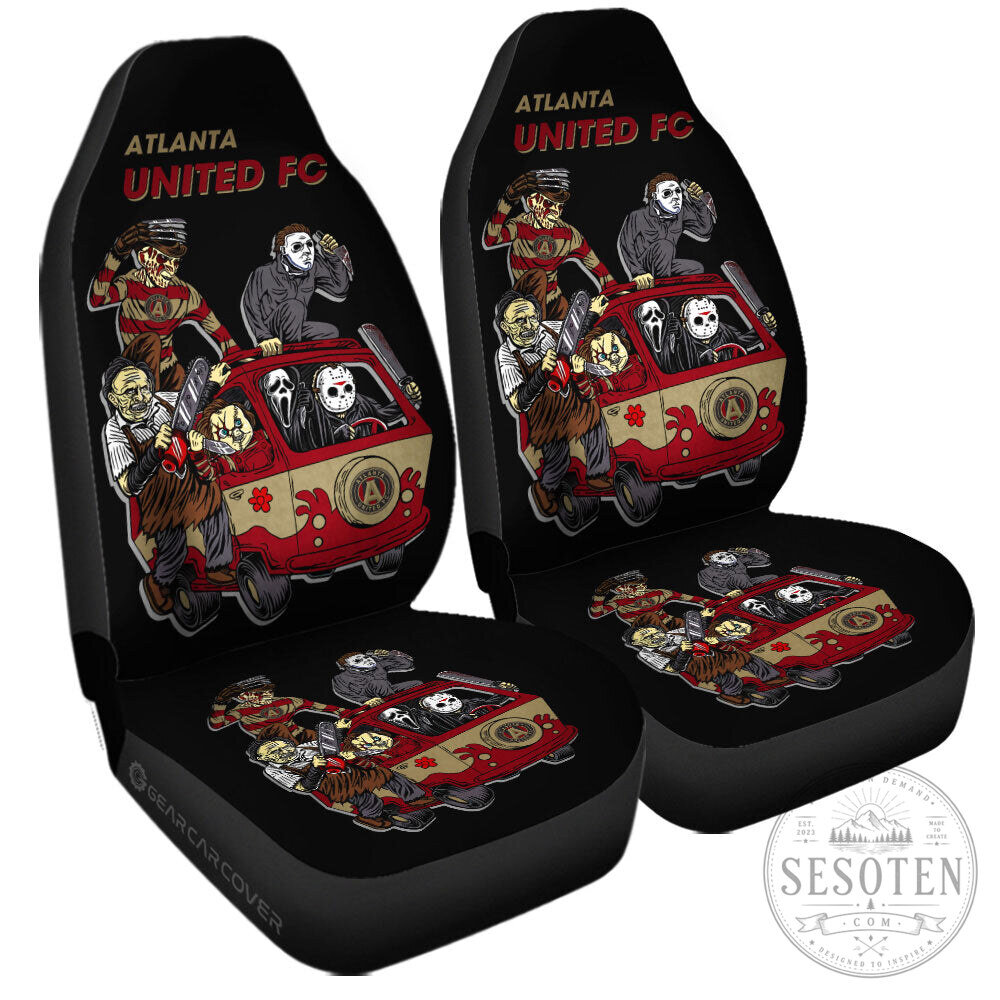 Atlanta United FC Horror Movie Killers Car Seat Covers Set 7 Atlanta United FC Horror Movie Killers Car Seat Covers Set