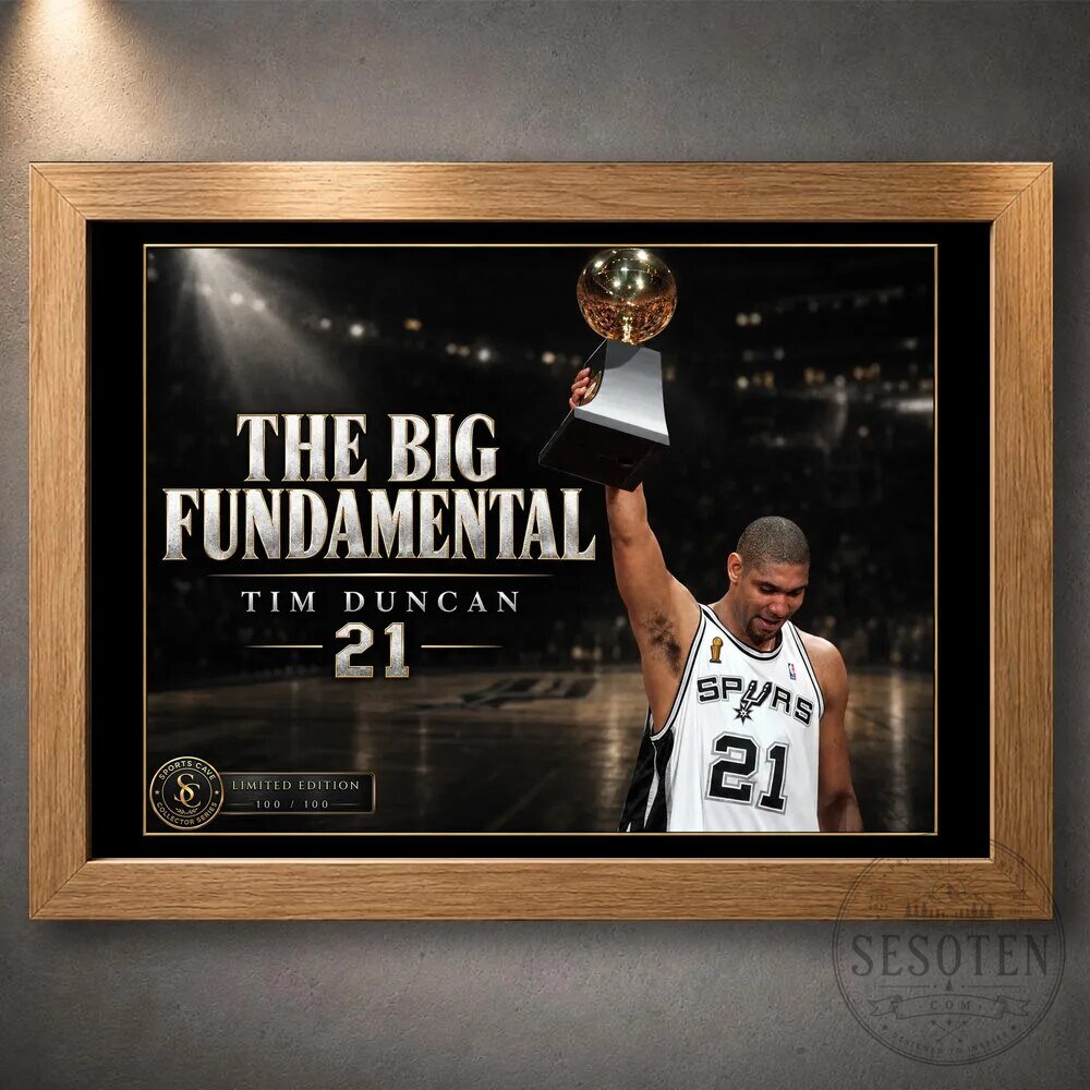 Tim Duncan The Big Fundamental NBA Basketball Player Framed Wall Art Poster 17 Tim Duncan The Big Fundamental NBA Basketball Player Framed Wall Art Poster