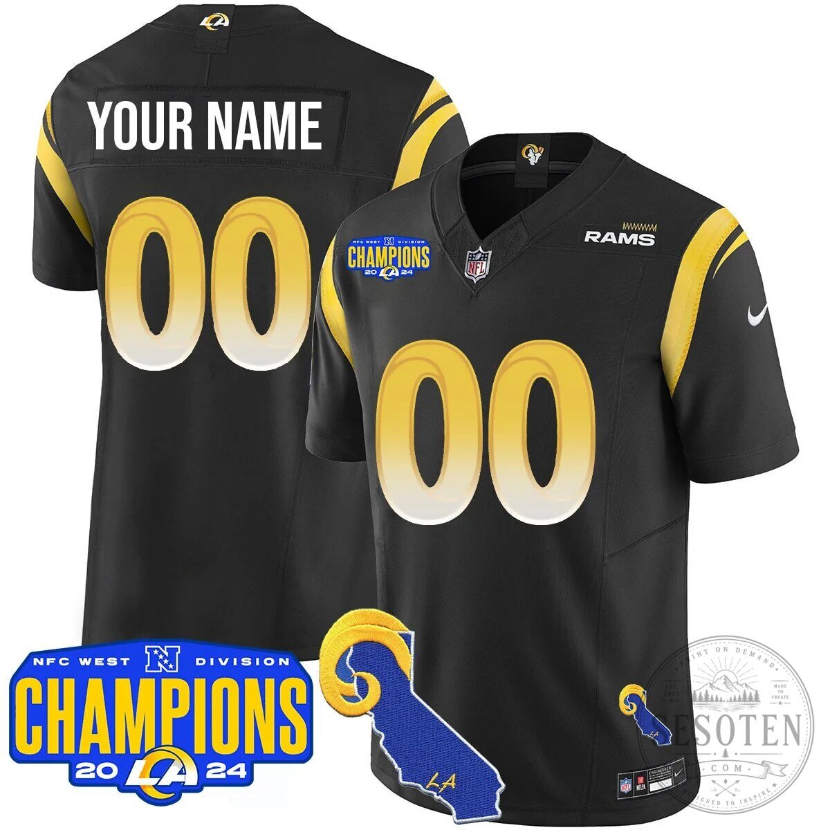 2024 NFC West Division Champions Football Jersey - Los Angeles Rams 2 2024 NFC West Division Champions Football Jersey - Los Angeles Rams