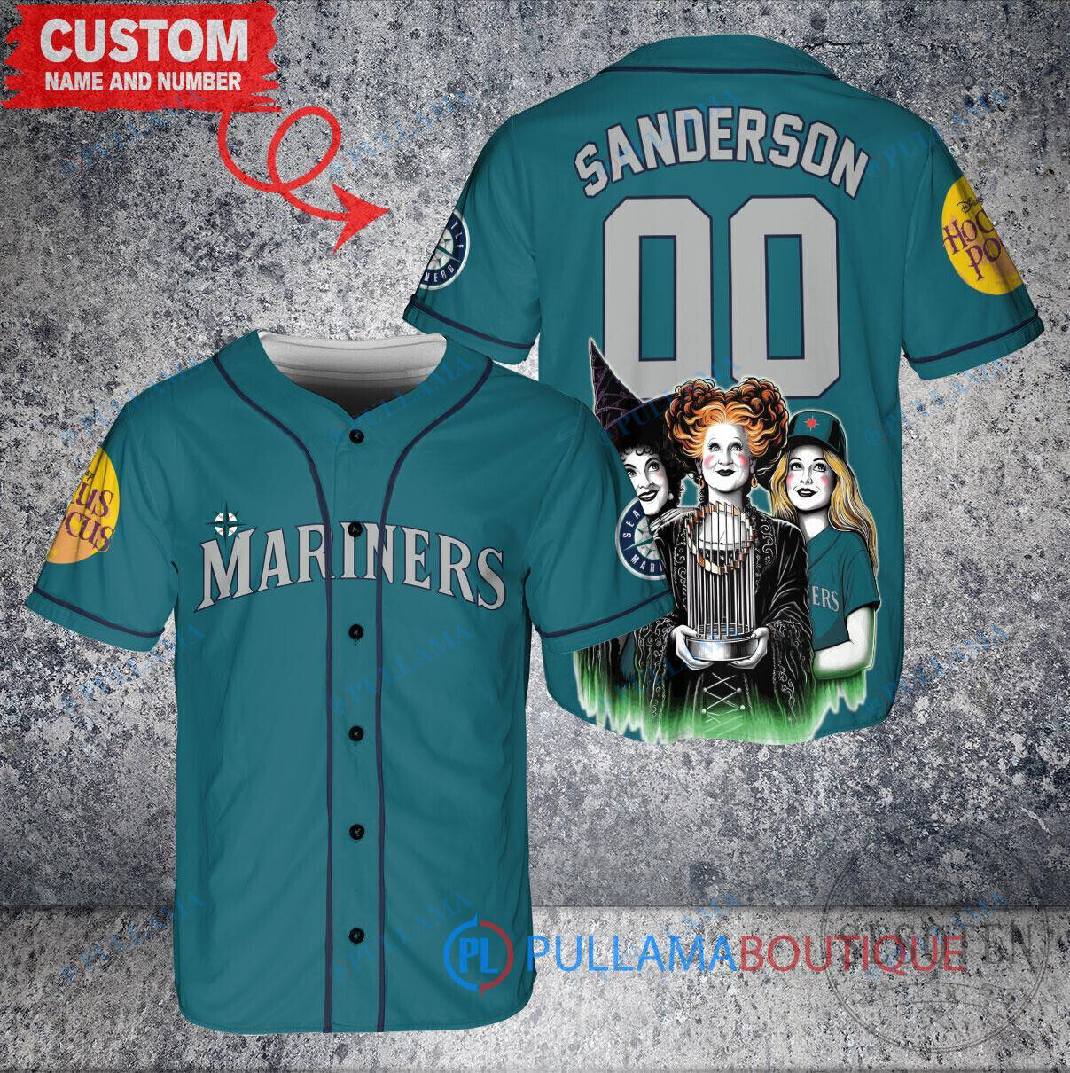 Halloween Sanderson Sisters Seattle Mariners Baseball Jersey