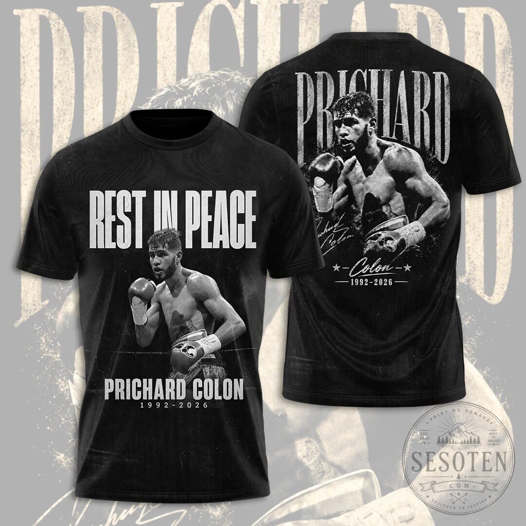 Prichard Colon Rest In Peace Boxing Tribute Black T-Shirt 2 Prichard Colon Rest In Peace Boxing Tribute Black T-Shirt