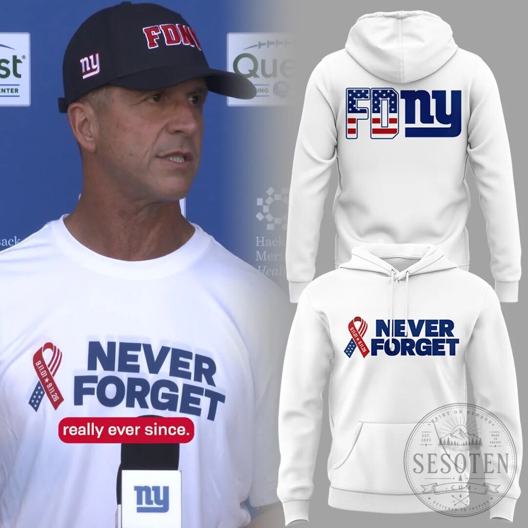 Never Forget 9/11 New York Fire Department FDNY Memorial Hoodie