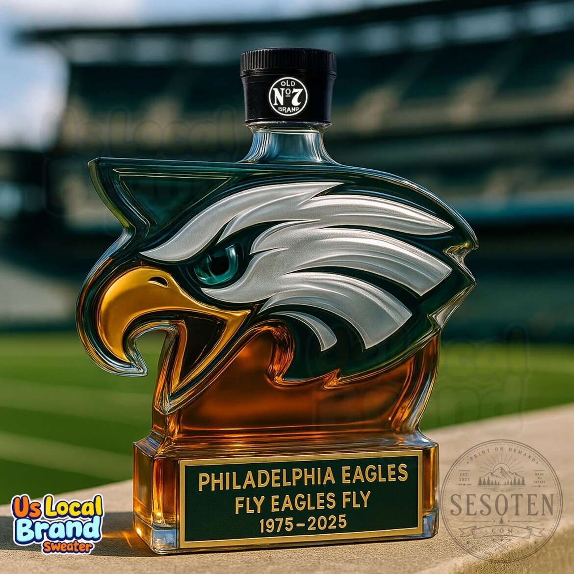 Philadelphia Eagles Fly Eagles Fly 50th Anniversary Whiskey Decanter 9 Philadelphia Eagles Fly Eagles Fly 50th Anniversary Whiskey Decanter
