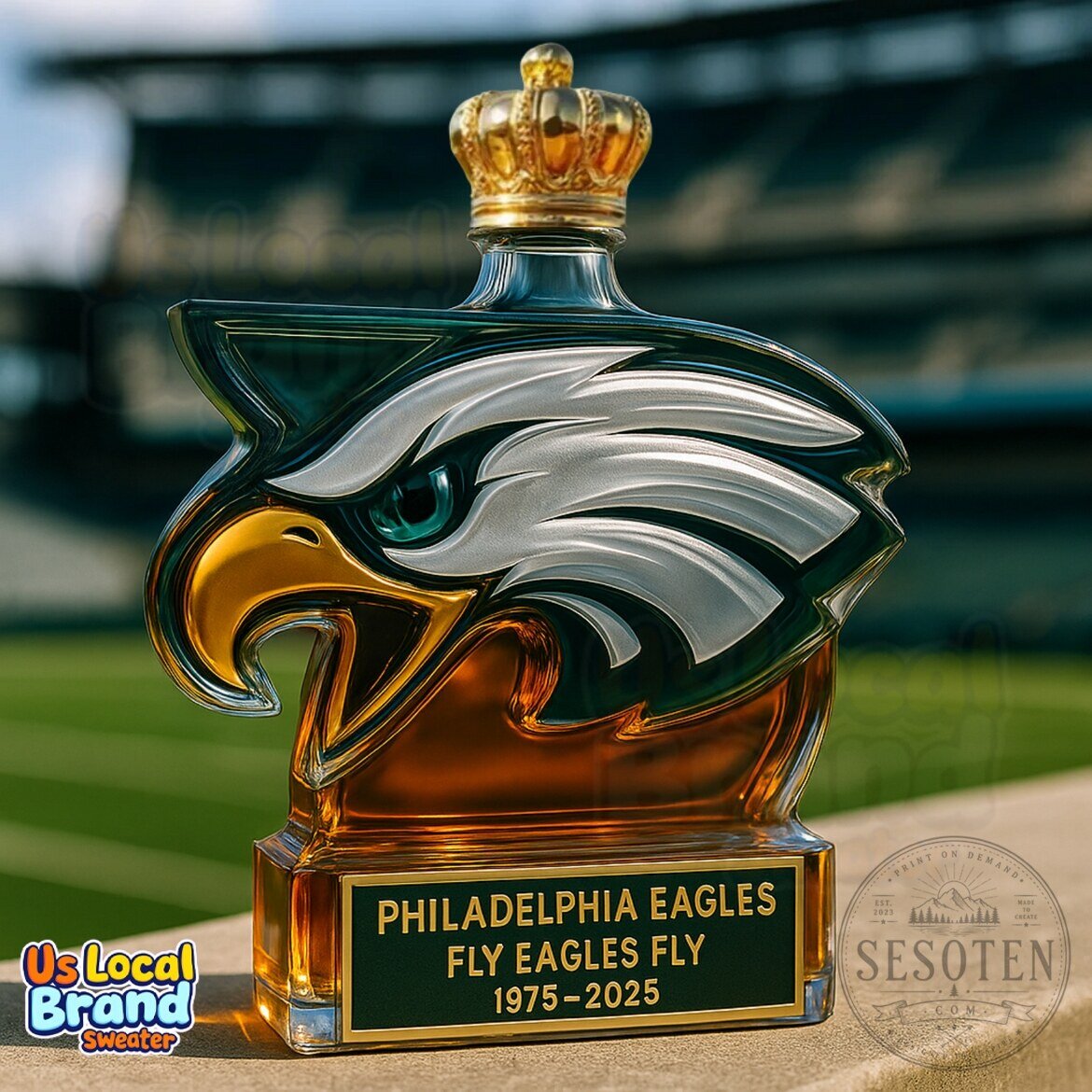 Philadelphia Eagles Fly Eagles Fly 50th Anniversary Whiskey Decanter 10 Philadelphia Eagles Fly Eagles Fly 50th Anniversary Whiskey Decanter
