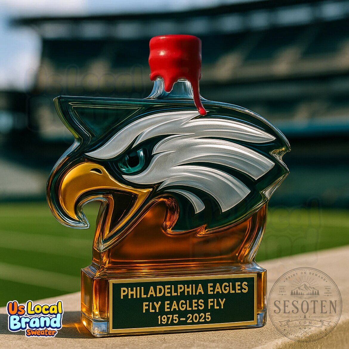 Philadelphia Eagles Fly Eagles Fly 50th Anniversary Whiskey Decanter 11 Philadelphia Eagles Fly Eagles Fly 50th Anniversary Whiskey Decanter