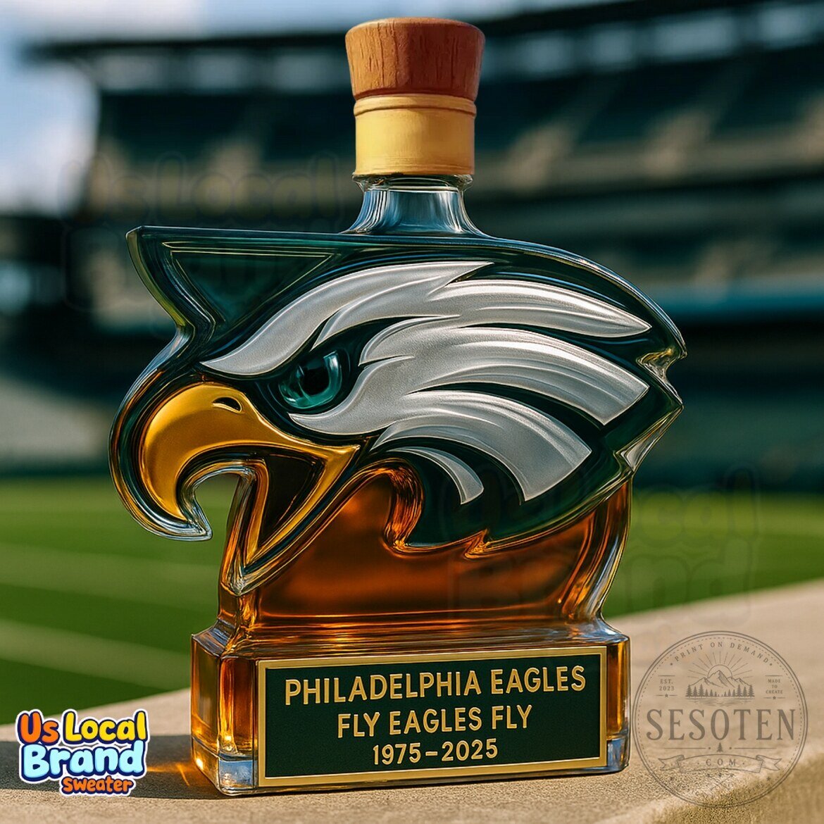 Philadelphia Eagles Fly Eagles Fly 50th Anniversary Whiskey Decanter 12 Philadelphia Eagles Fly Eagles Fly 50th Anniversary Whiskey Decanter