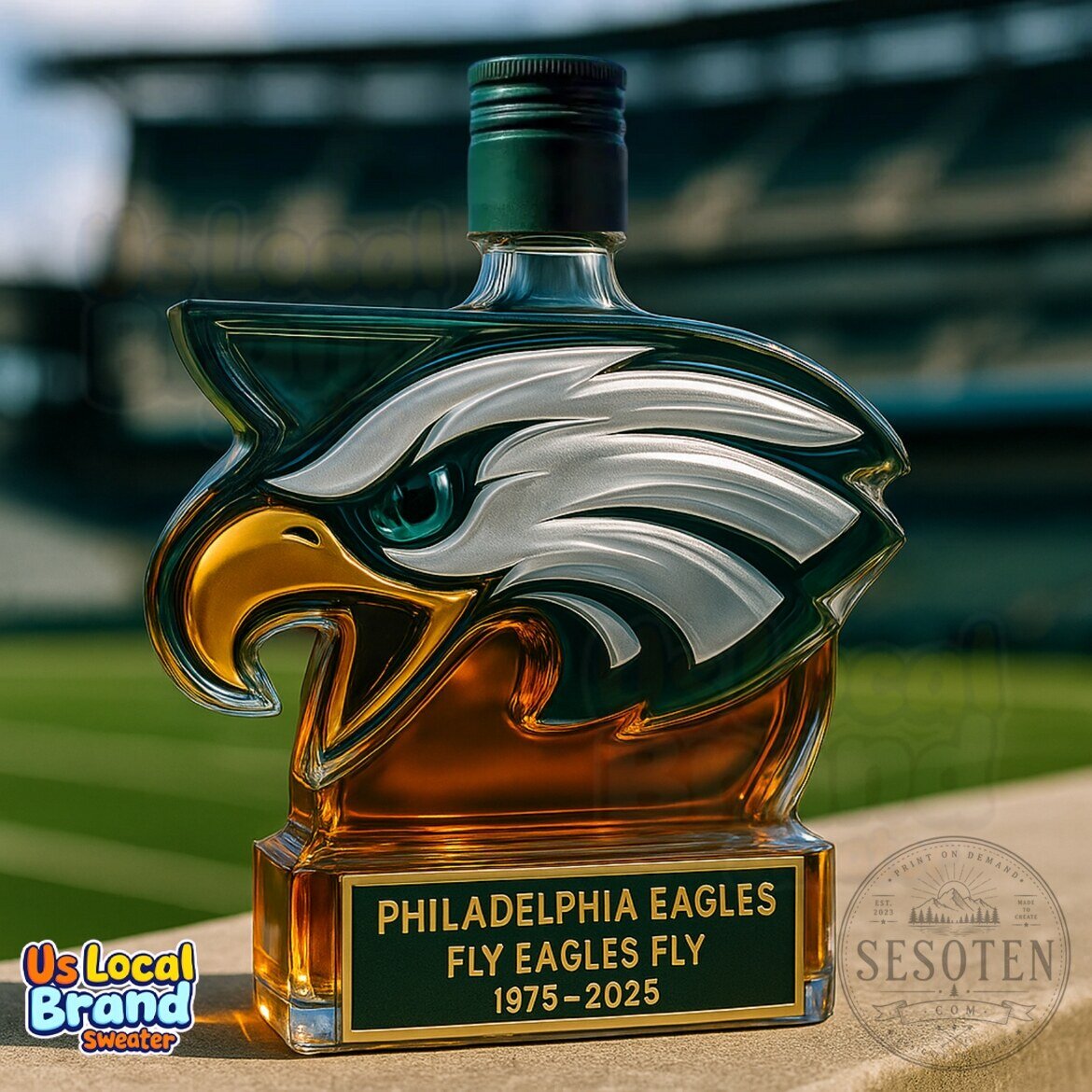 Philadelphia Eagles Fly Eagles Fly 50th Anniversary Whiskey Decanter 13 Philadelphia Eagles Fly Eagles Fly 50th Anniversary Whiskey Decanter