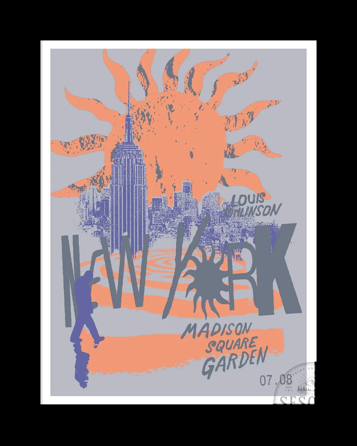 Louis Tomlinson New York Madison Square Garden Concert Poster