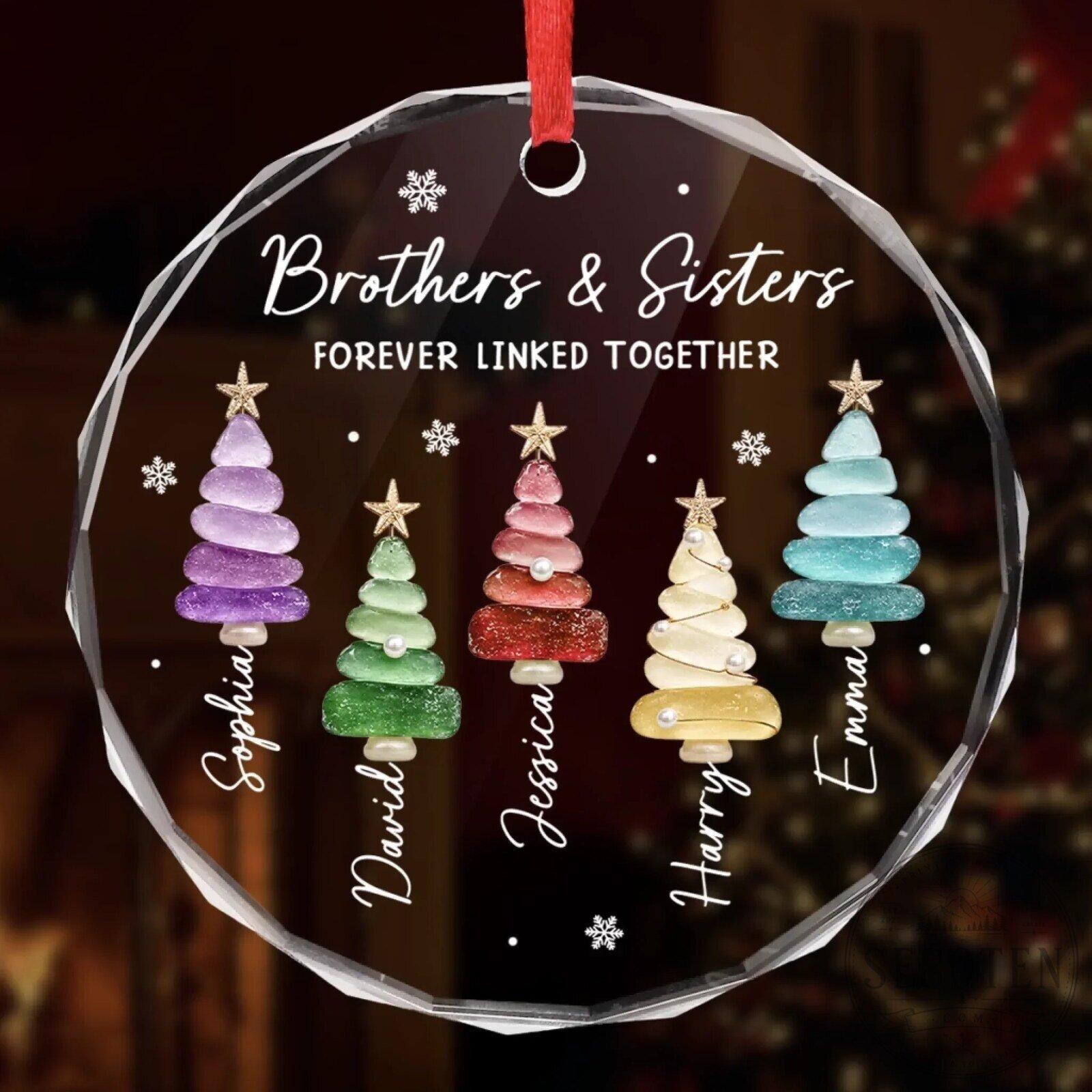 Here We Go, Brothers and Sisters Forever Linked Together Personalized Christmas Ornament 12 Here We Go, Brothers and Sisters Forever Linked Together Personalized Christmas Ornament