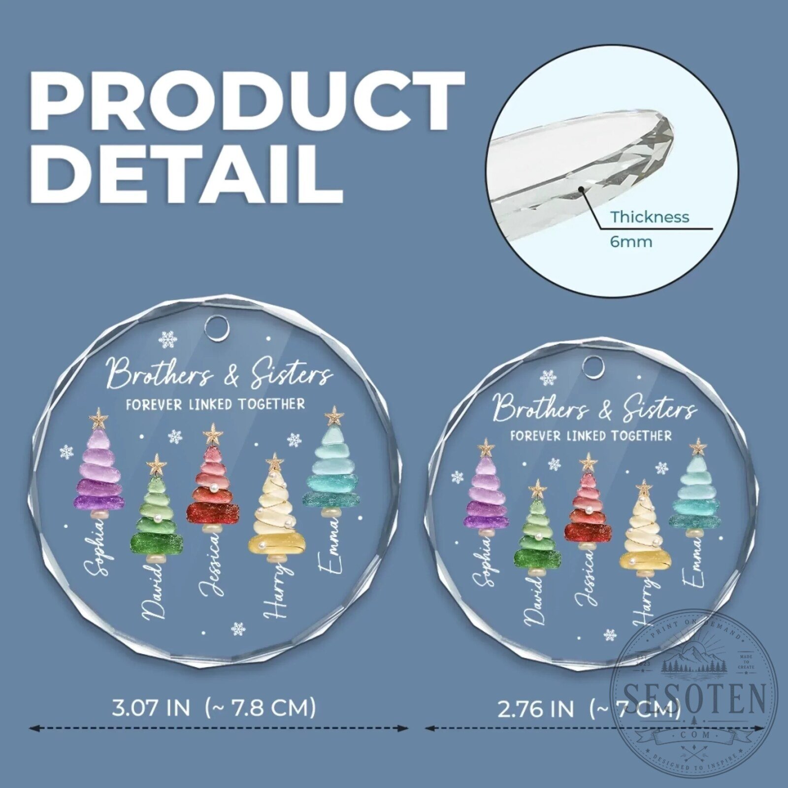 Here We Go, Brothers and Sisters Forever Linked Together Personalized Christmas Ornament 14 Here We Go, Brothers and Sisters Forever Linked Together Personalized Christmas Ornament