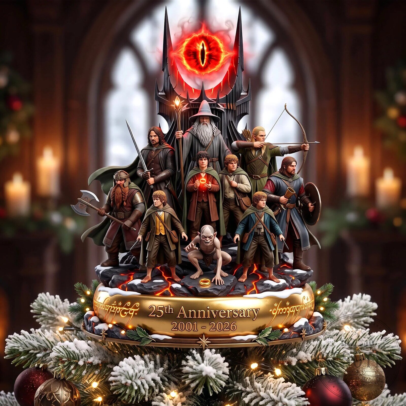 Lord of the Rings 25th Anniversary Eye of Sauron Christmas Tree Topper