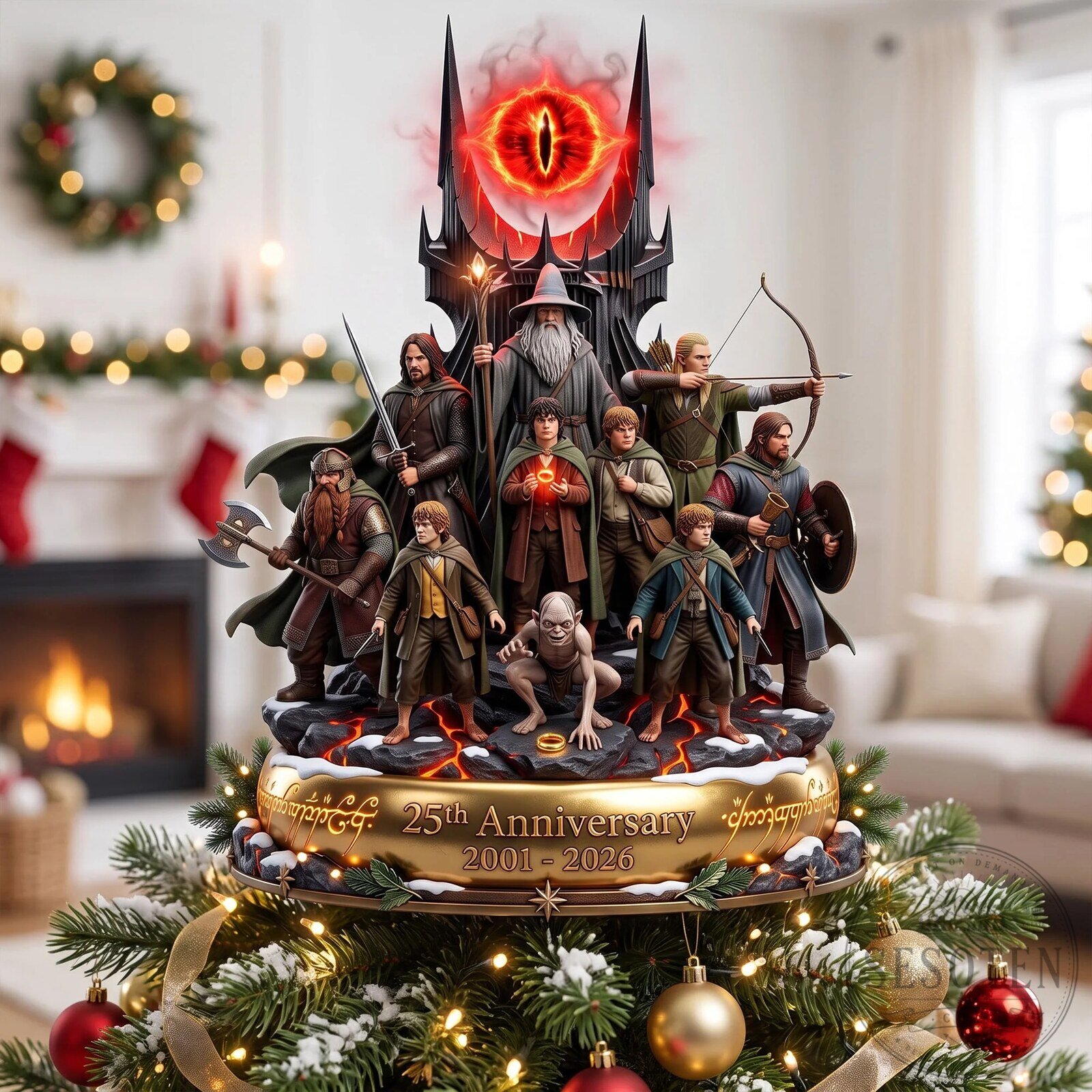 Lord of the Rings 25th Anniversary Eye of Sauron Christmas Tree Topper 6 Lord of the Rings 25th Anniversary Eye of Sauron Christmas Tree Topper