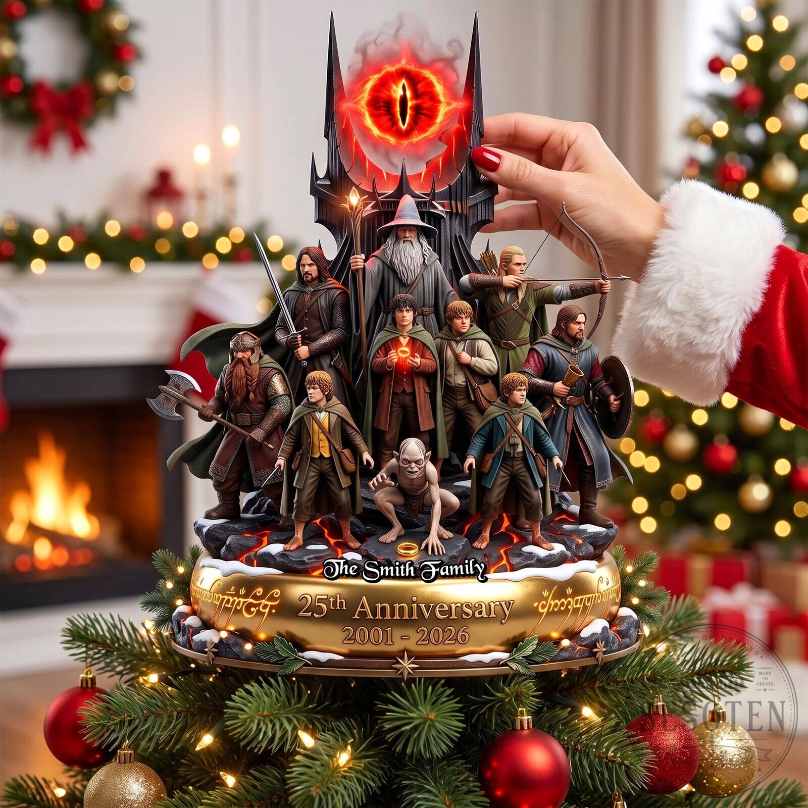 Lord of the Rings 25th Anniversary Eye of Sauron Christmas Tree Topper 7 Lord of the Rings 25th Anniversary Eye of Sauron Christmas Tree Topper