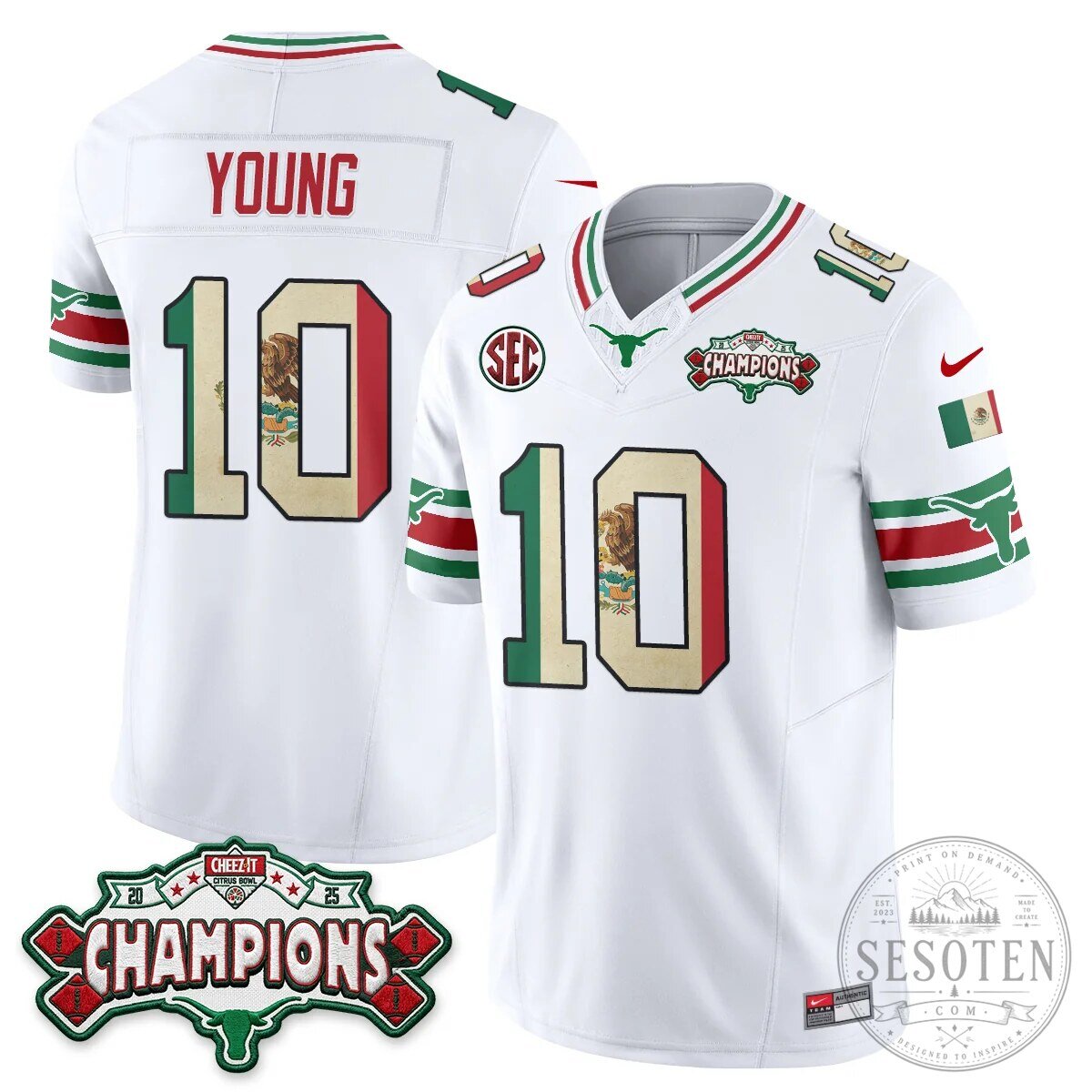 Texas Longhorns Mexico Edition Manning 16 Football Jersey Black 56 Texas Longhorns Mexico Edition Manning 16 Football Jersey Black