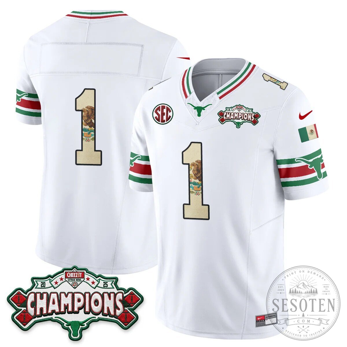 Texas Longhorns Mexico Edition Manning 16 Football Jersey Black 58 Texas Longhorns Mexico Edition Manning 16 Football Jersey Black