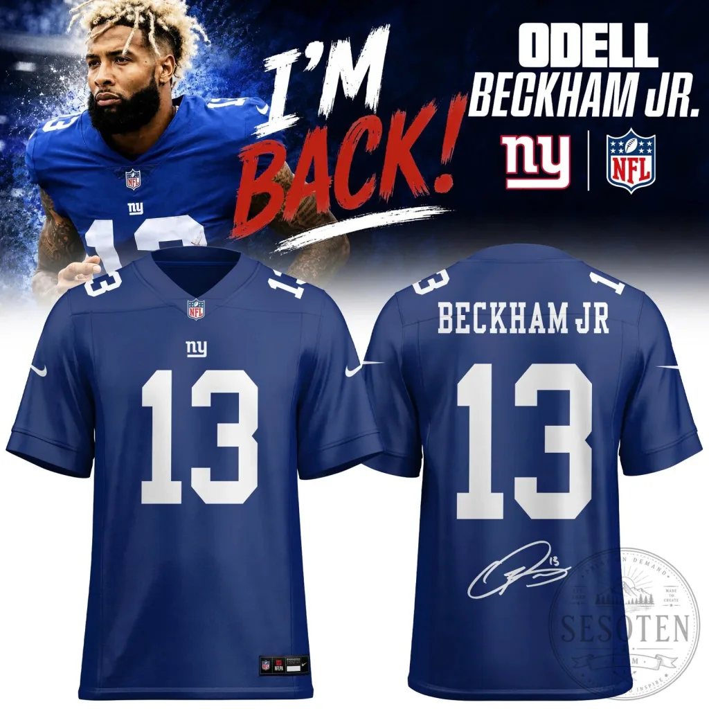 New York Giants Royal Blue Jersey of Odell Beckham Jr. New York Giants Royal Blue Jersey of Odell Beckham Jr.
