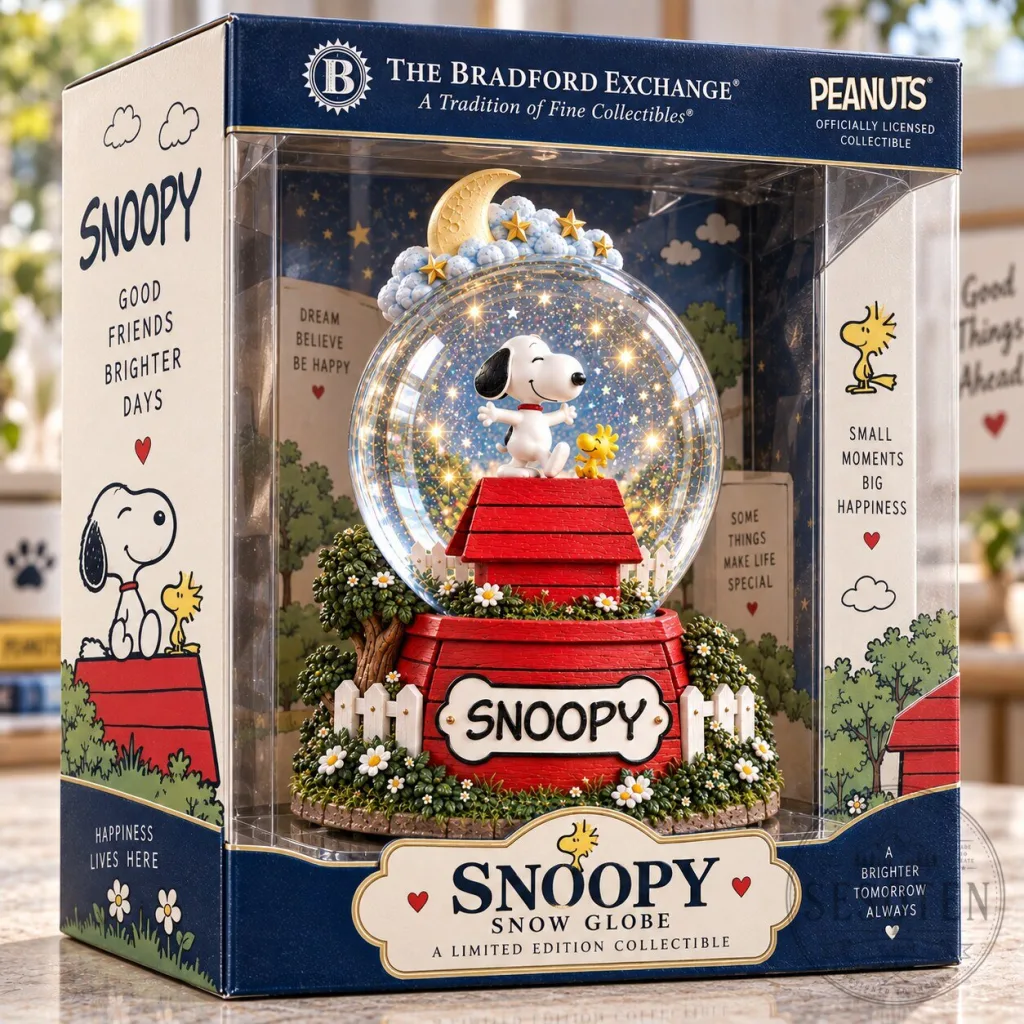 Snoopy Peanuts Good Friends Brighter Days Musical Water Globe Snow Globe Snoopy Peanuts Good Friends Brighter Days Musical Water Globe Snow Globe