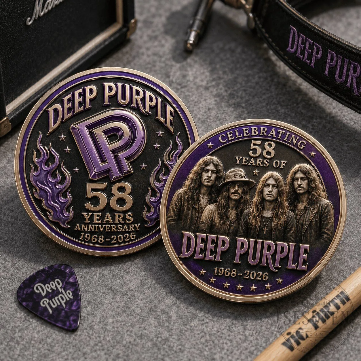 Deep Purple 58th Anniversary 1968–2026 Collectible Commemorative Coin