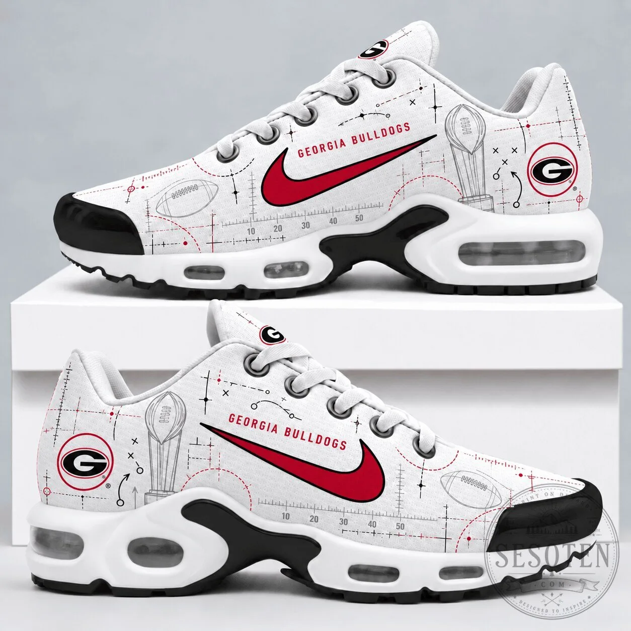 Georgia Bulldogs National Collegiate Athletic Association Playbook Shoes