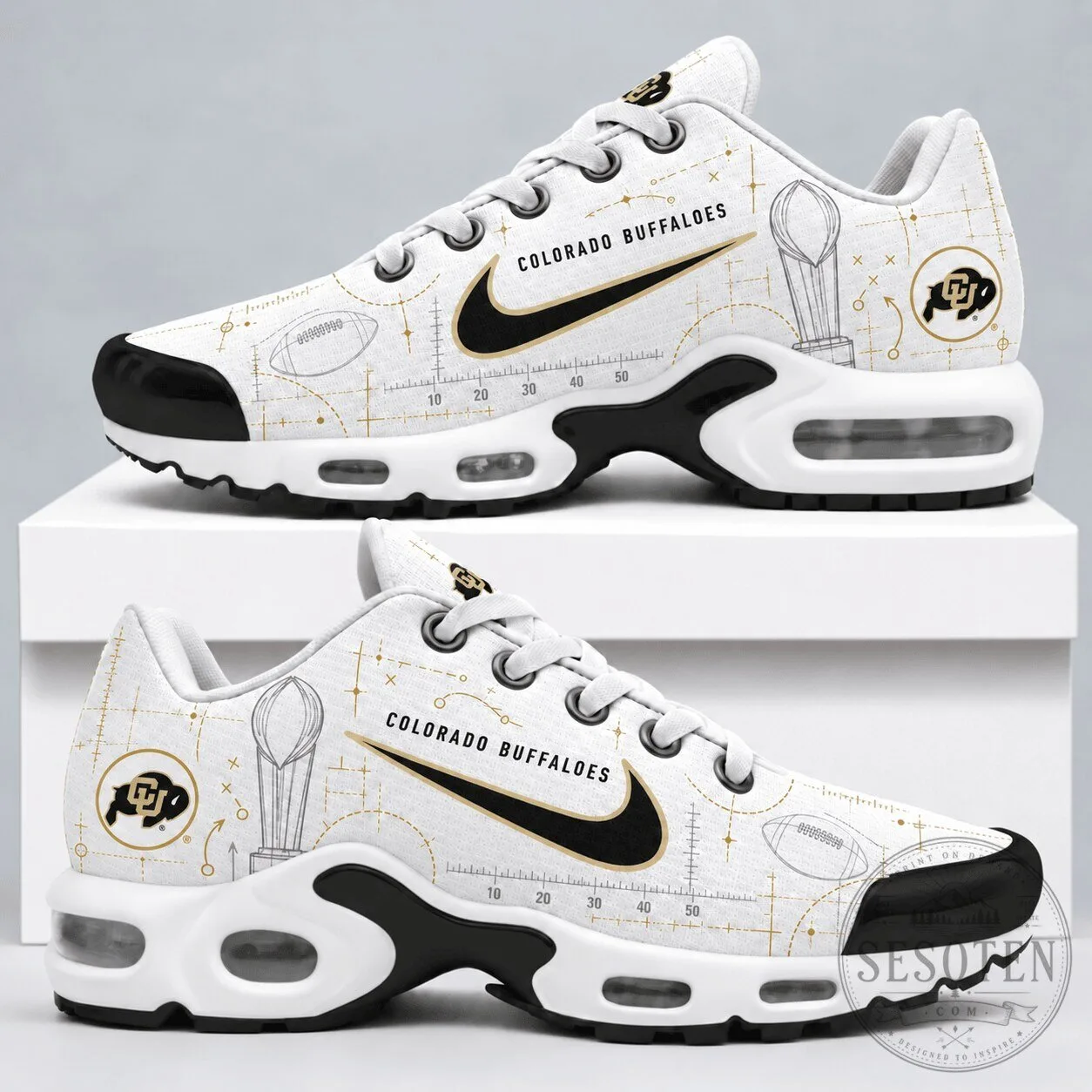 Colorado Buffaloes University Football Team Fan Running Shoes