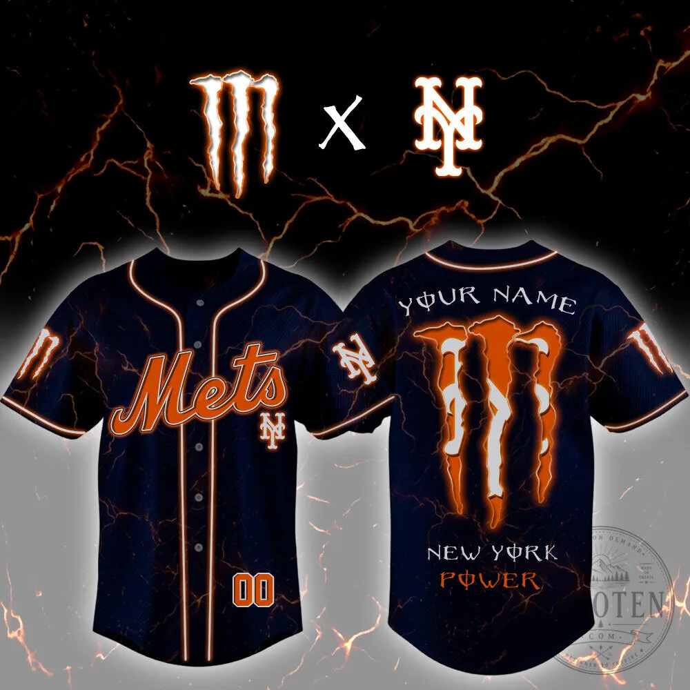 New York Mets Baseball Monster Energy Special Edition Jersey