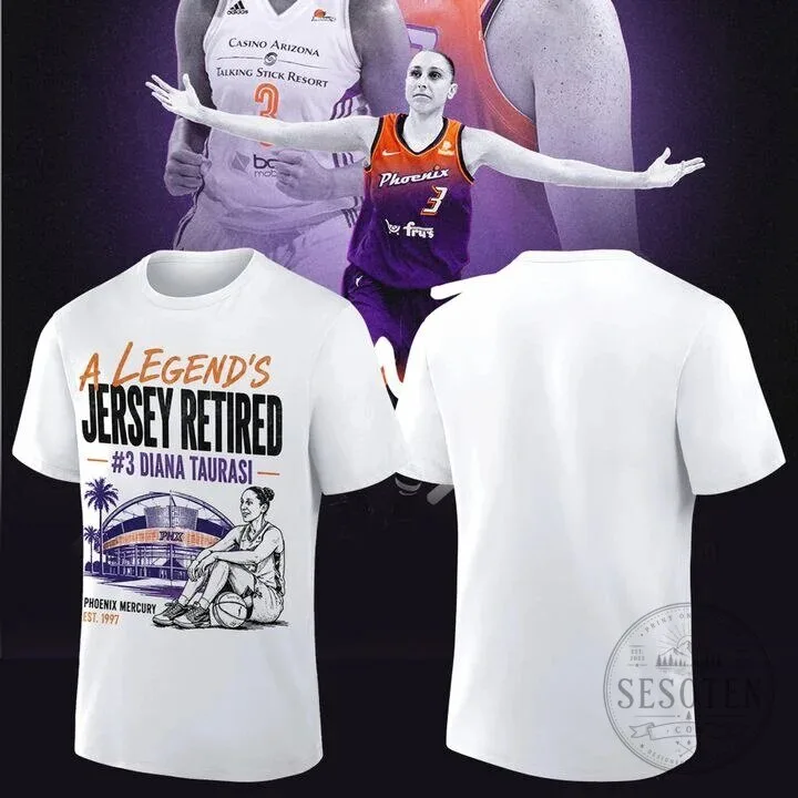 Diana Taurasi Retired Jersey T-Shirt - Phoenix Mercury Legend