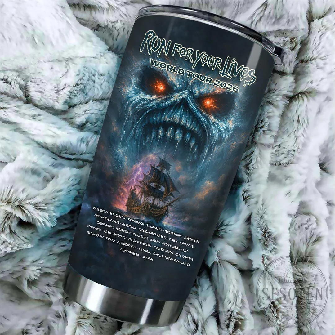 Iron Maiden Run For Your Lives World Tour 2026 Tumbler Cup 9 Iron Maiden Run For Your Lives World Tour 2026 Tumbler Cup