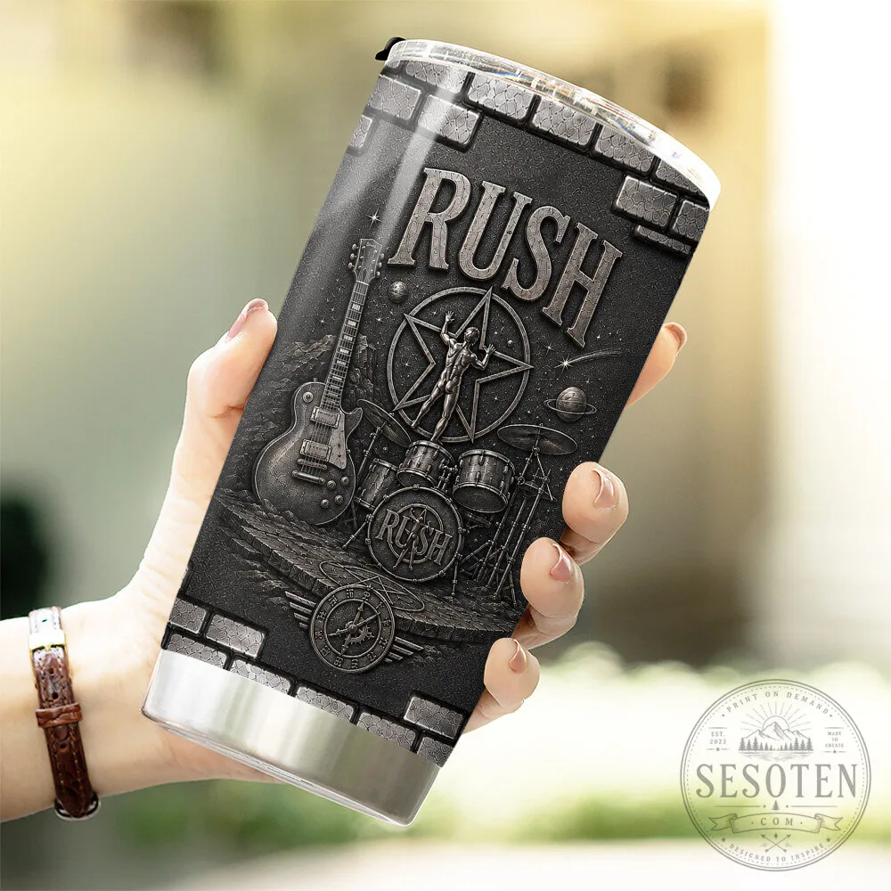 Rush Band Albums and Instruments Stainless Steel Tumbler Cup 9 Rush Band Albums and Instruments Stainless Steel Tumbler Cup