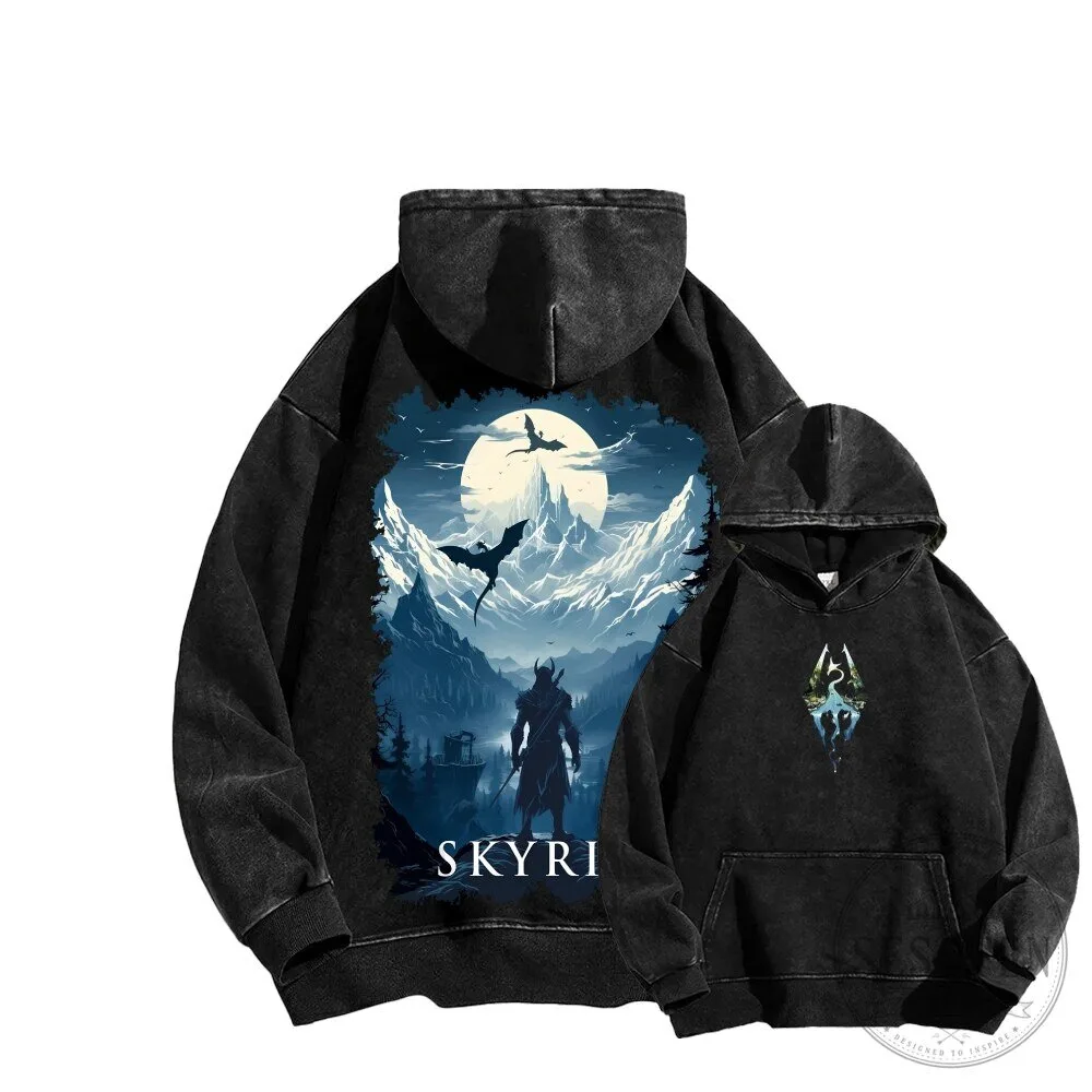 The Elder Scrolls V Skyrim Dragonborn Fantasy Video Game Hoodie